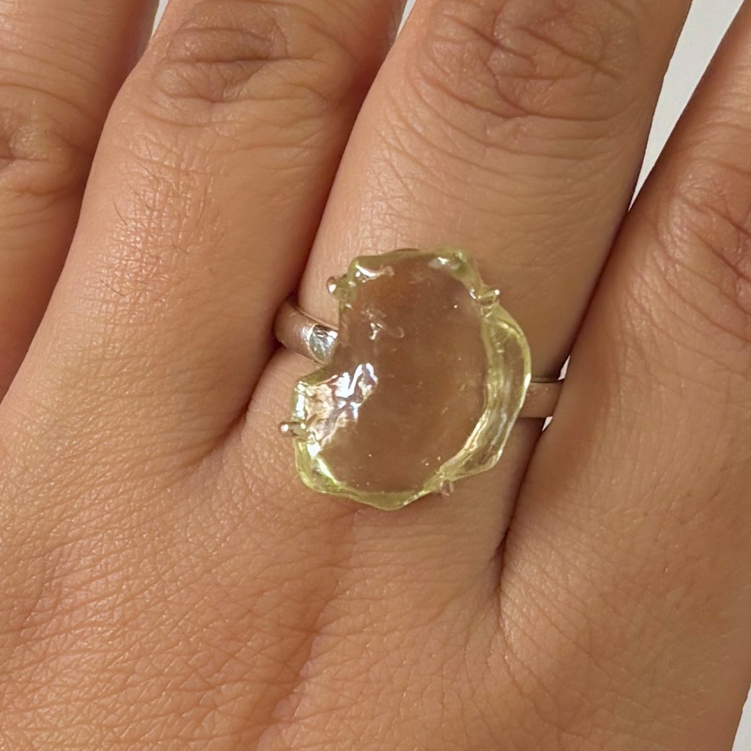 Libyan Desert Glass Ring-(LDG-2-62)