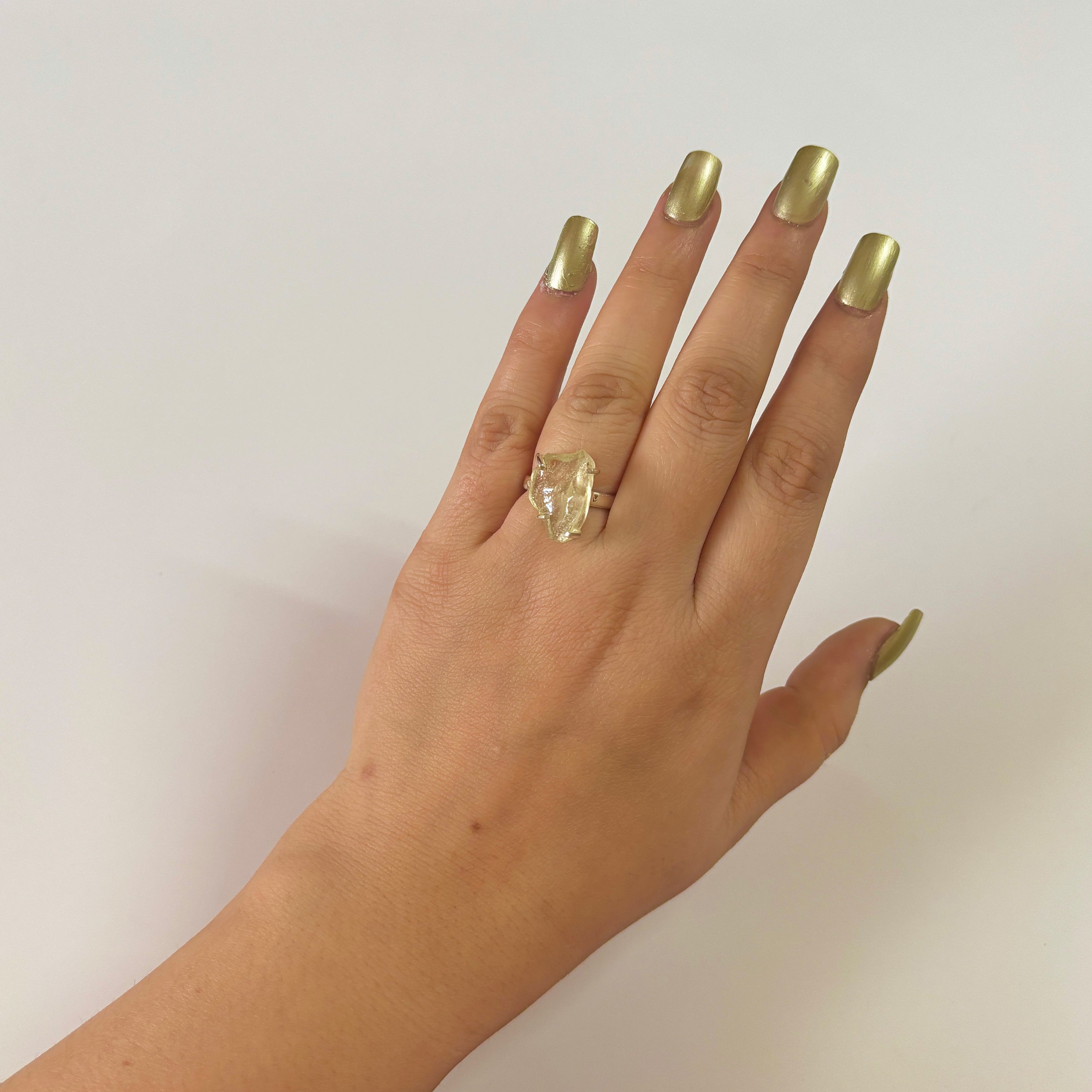 Libyan Desert Glass Ring-(LDG-2-63)