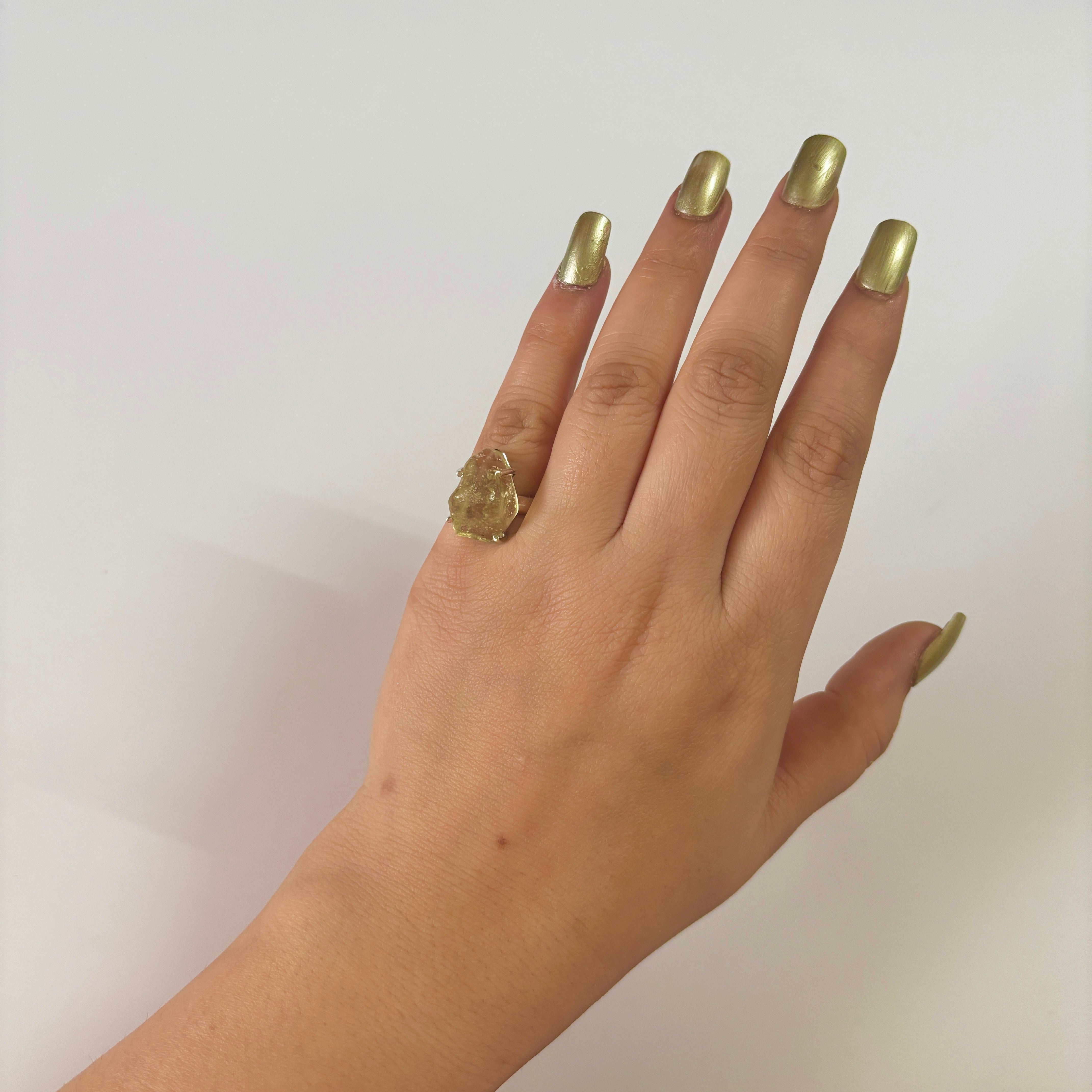 Libyan Desert Glass Ring-(LDG-2-64)