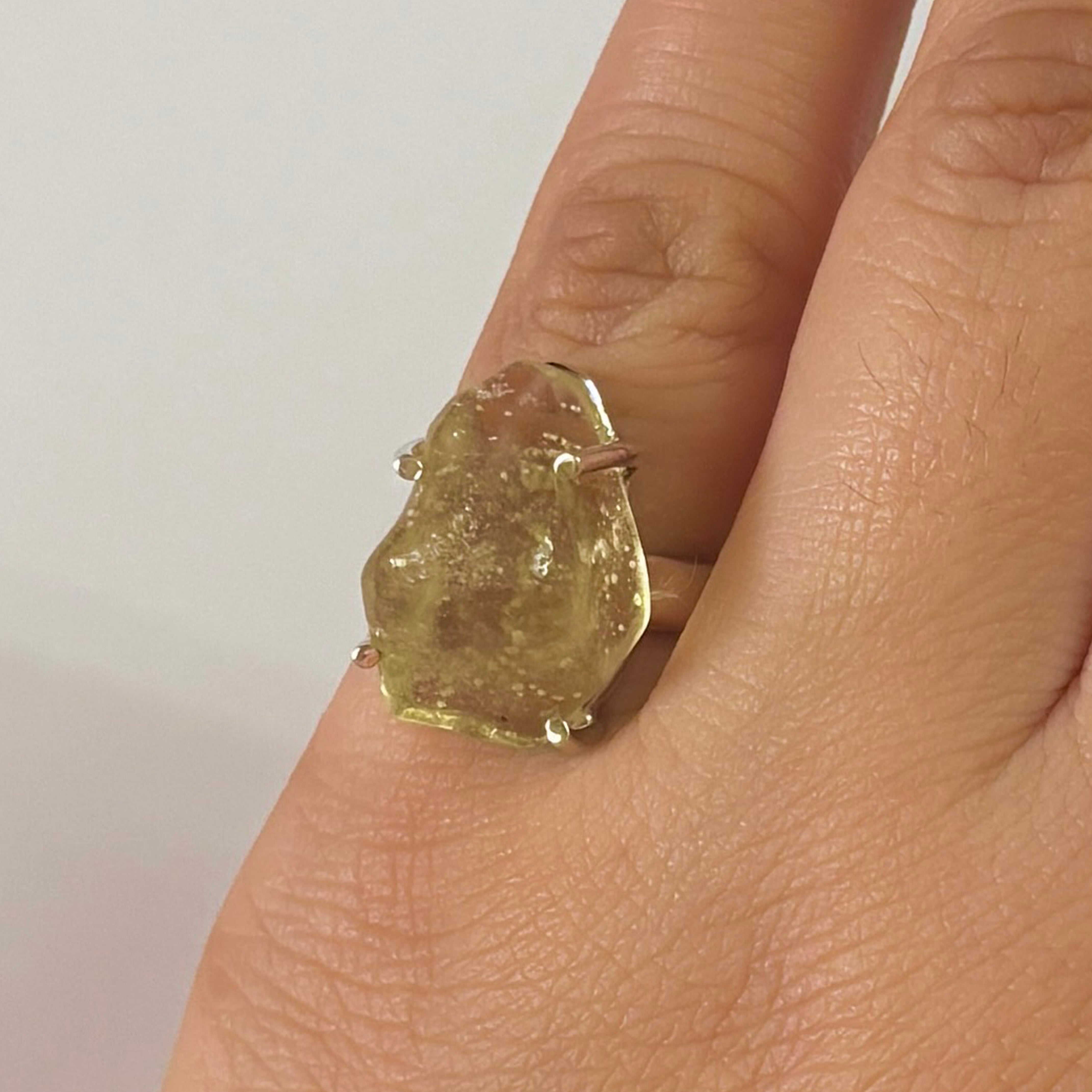 Libyan Desert Glass Ring-(LDG-2-64)