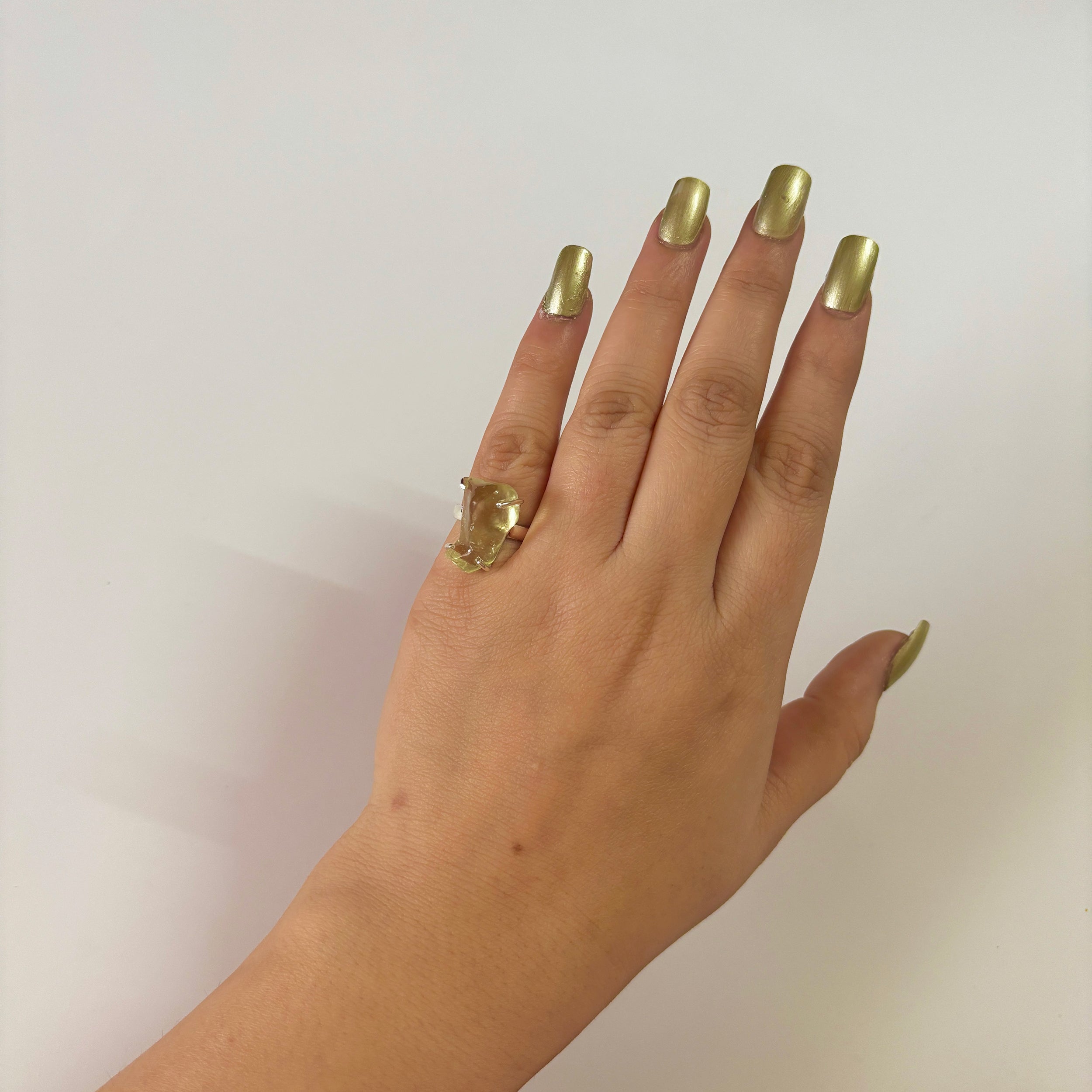 Libyan Desert Glass Ring-(LDG-2-7)