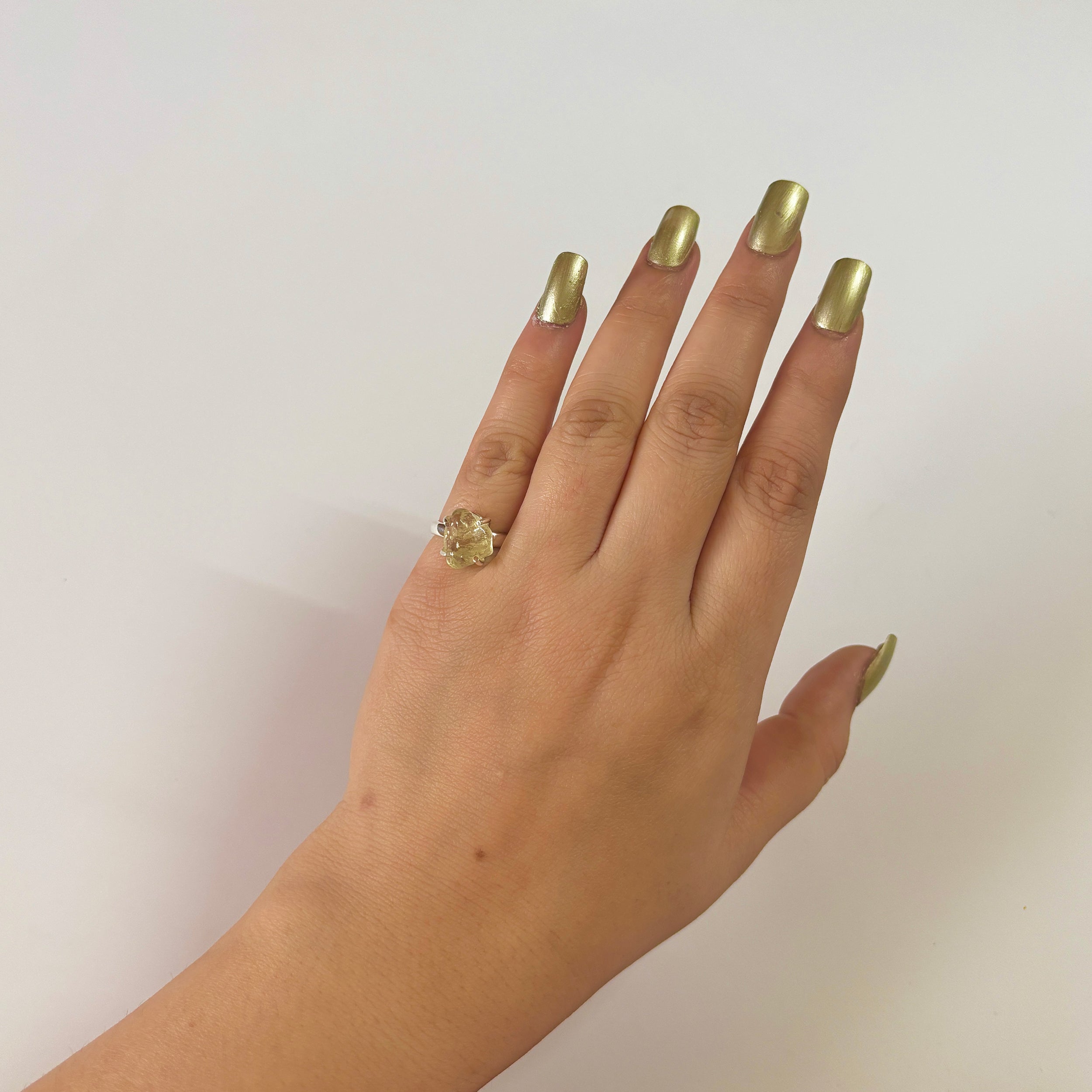 Libyan Desert Glass Ring-(LDG-2-8)
