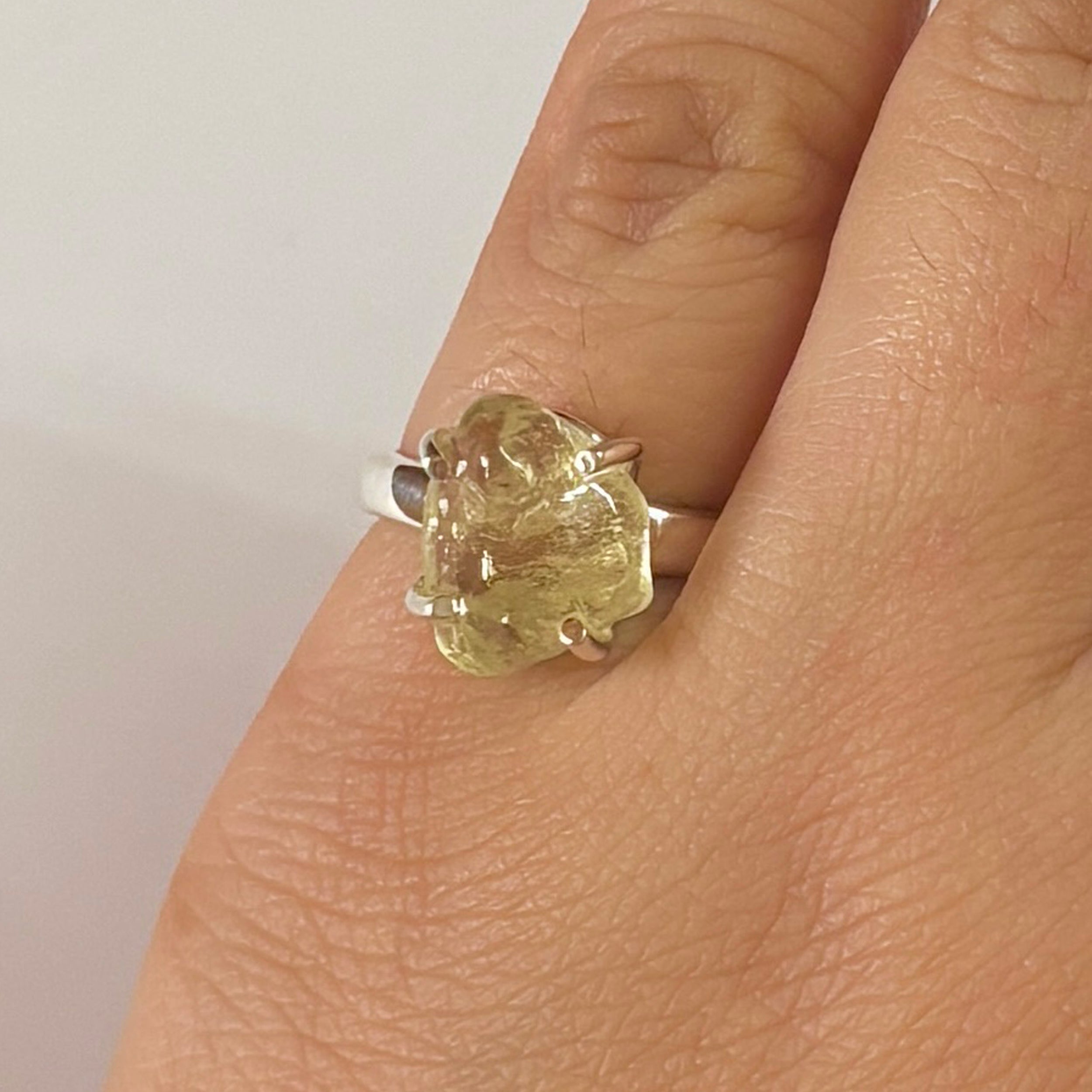 Libyan Desert Glass Ring-(LDG-2-8)