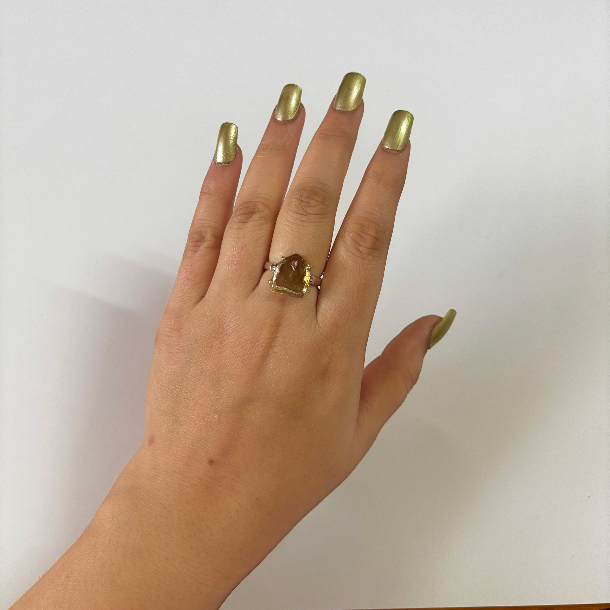 Libyan Desert Glass Ring-(LDG-2-9)