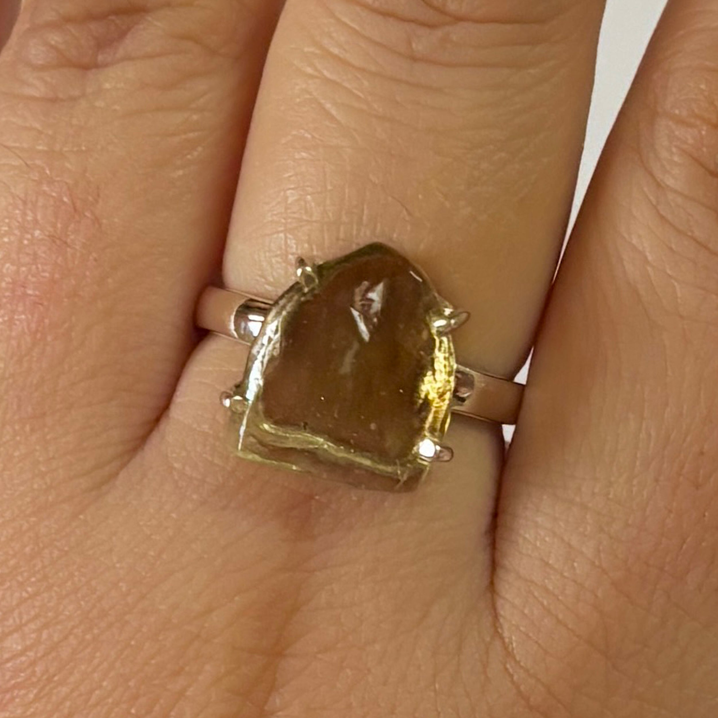 Libyan Desert Glass Ring-(LDG-2-9)