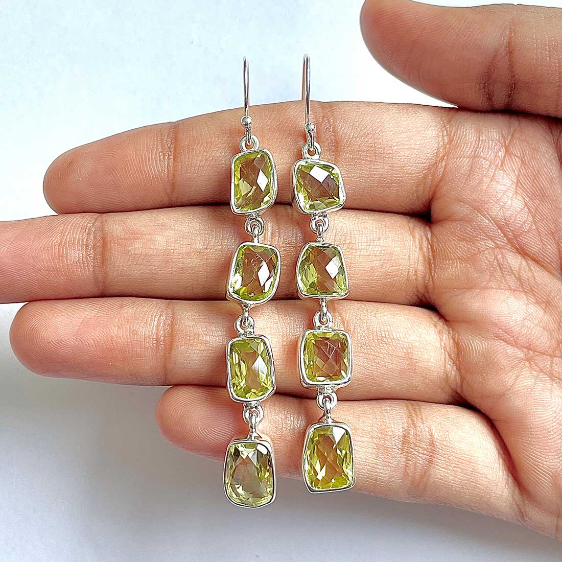 Lemon Quartz Earring-(LEM-3-6)