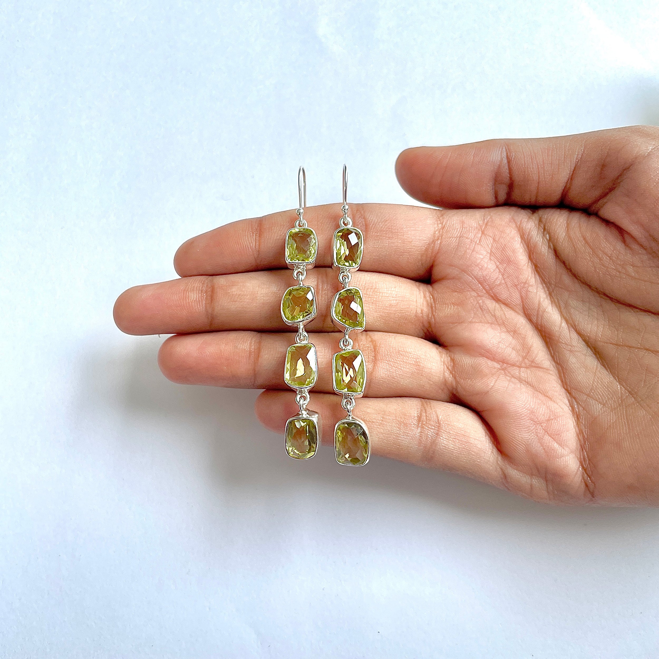 Lemon Quartz Earring-(LEM-3-7)