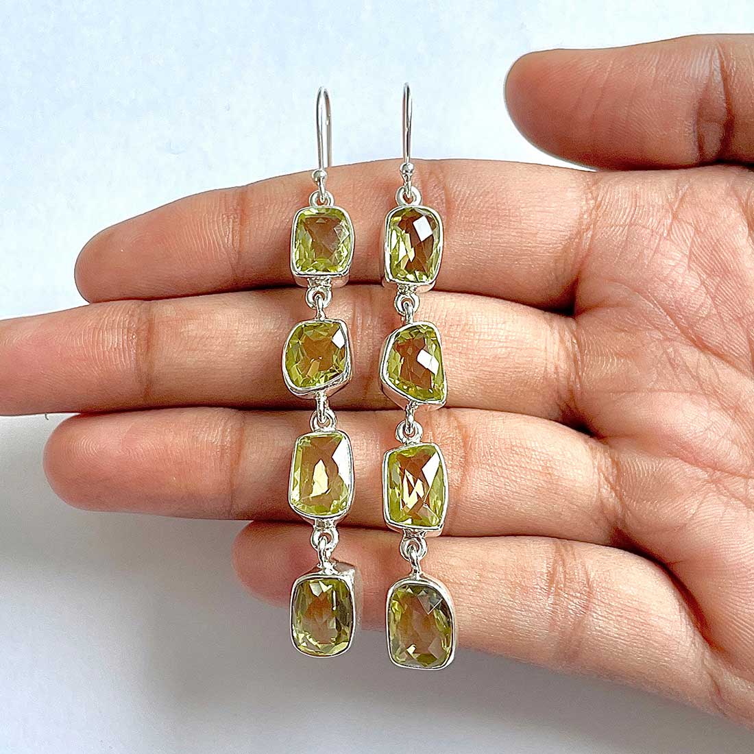 Lemon Quartz Earring-(LEM-3-7)