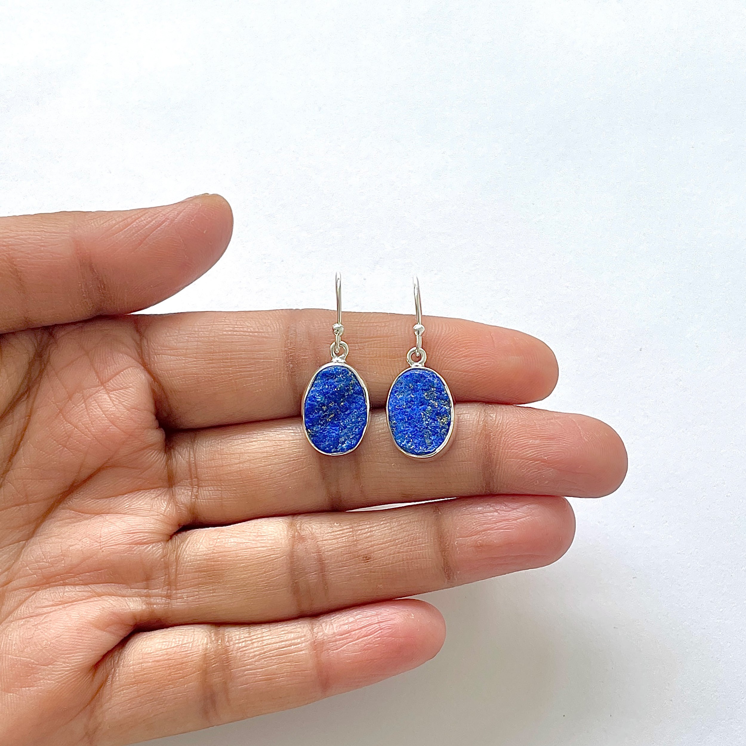 Lapis Rough Earring-(LLP-3-20)