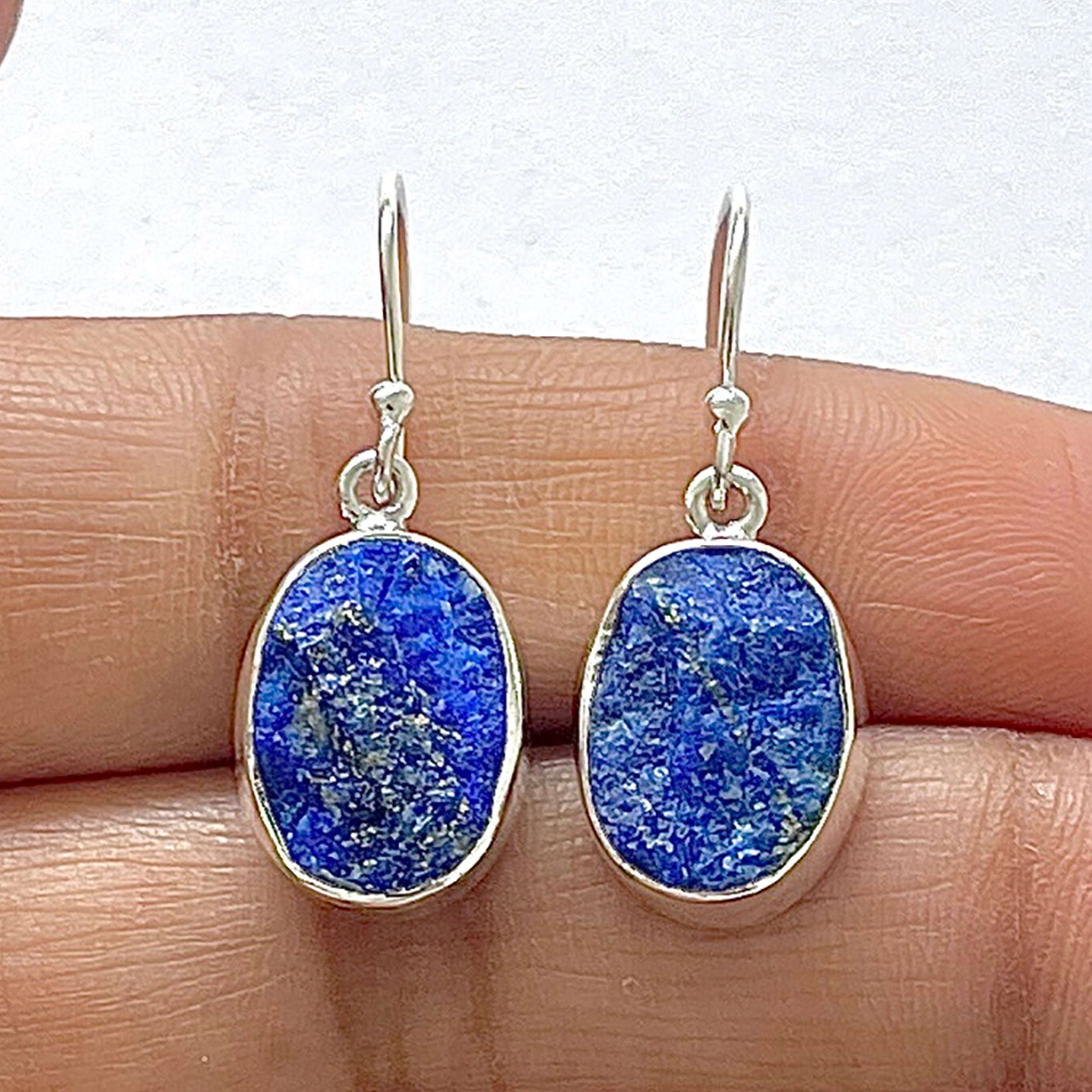 Lapis Rough Earring-(LLP-3-21)