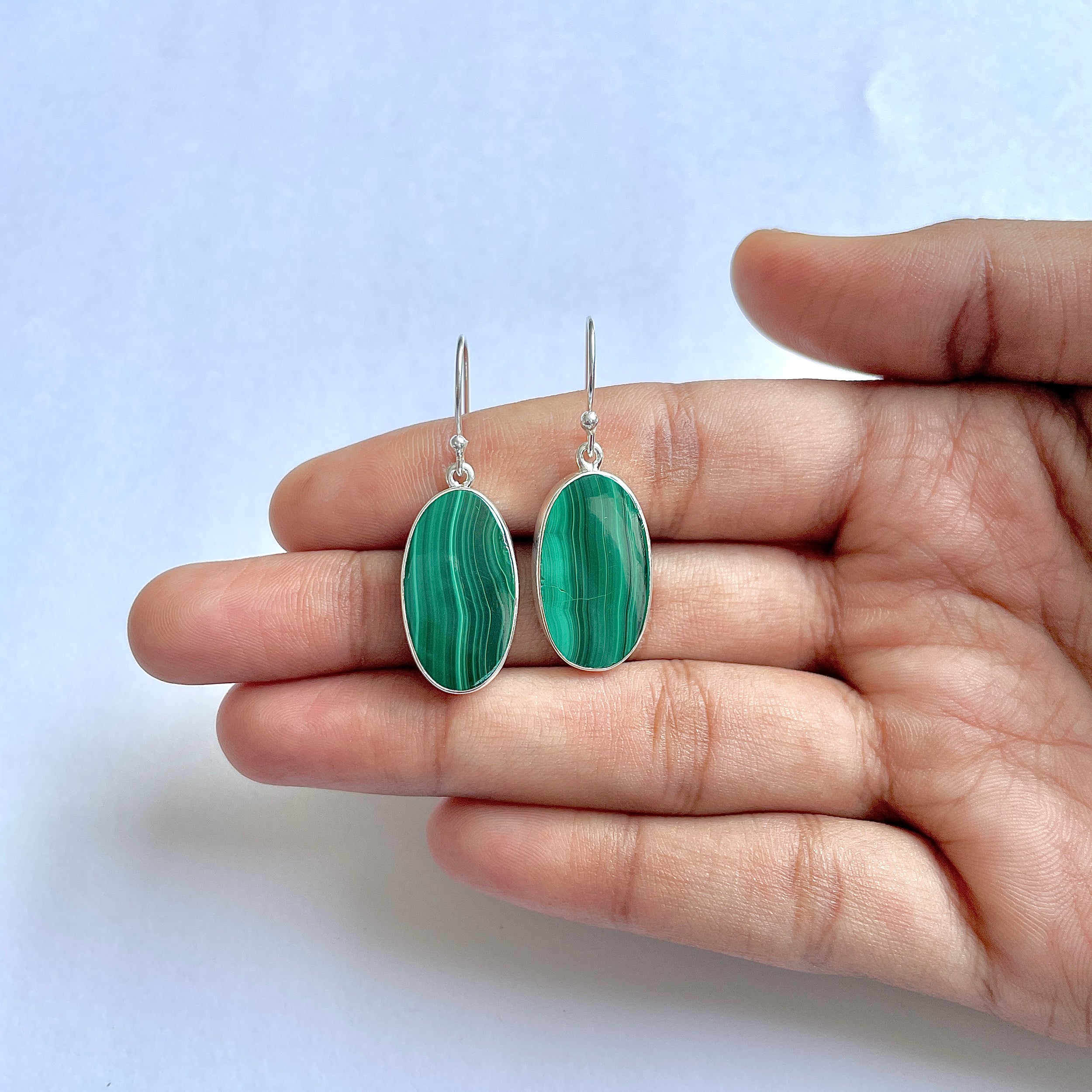 Malachite Earring-(MLC-3-1)