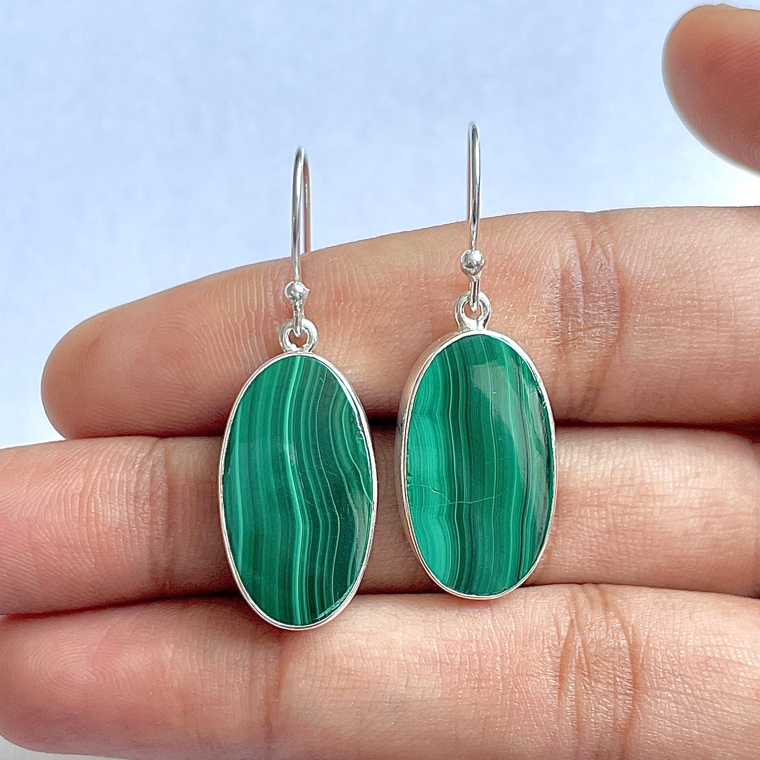 Malachite Earring-(MLC-3-1)