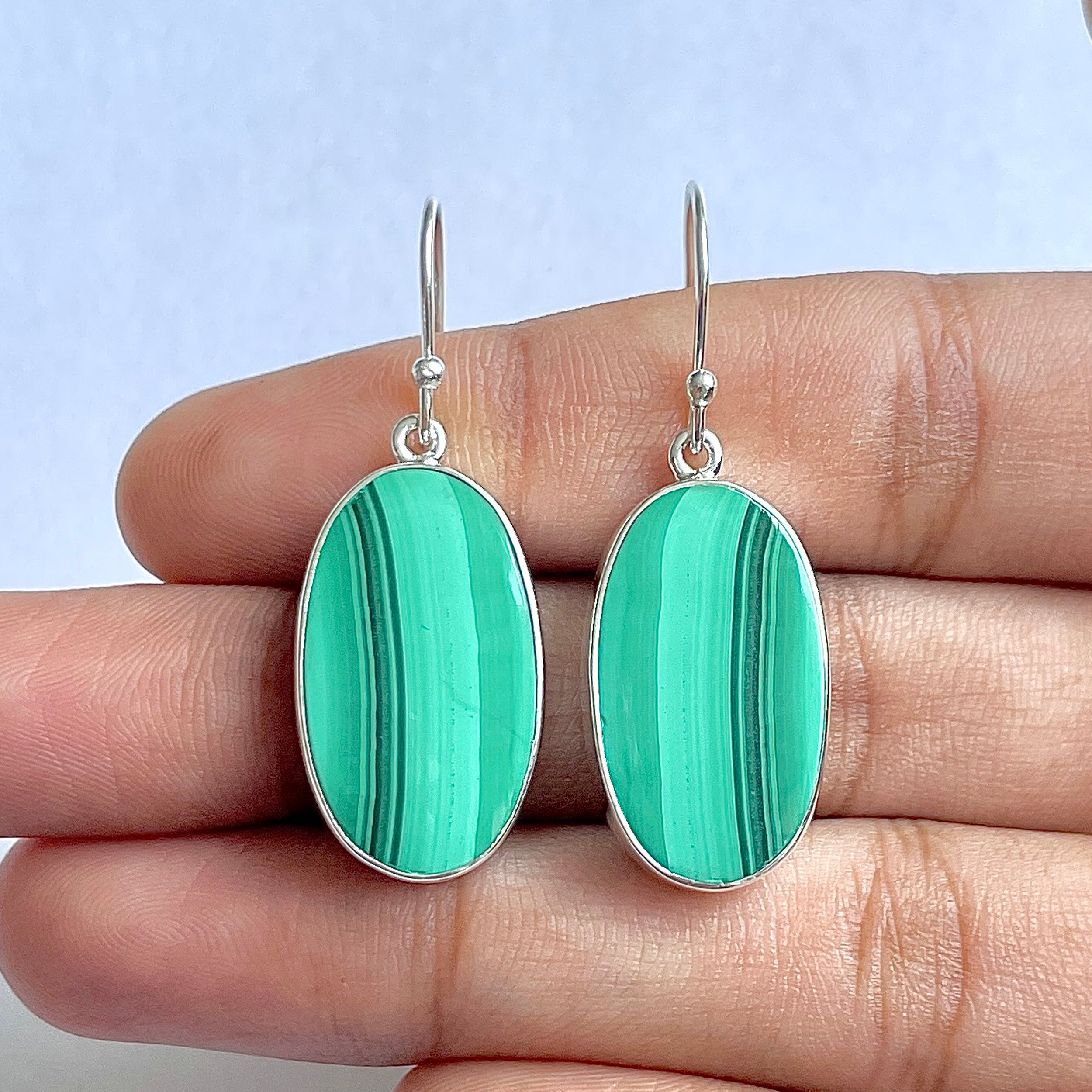 Malachite Earring-(MLC-3-10)