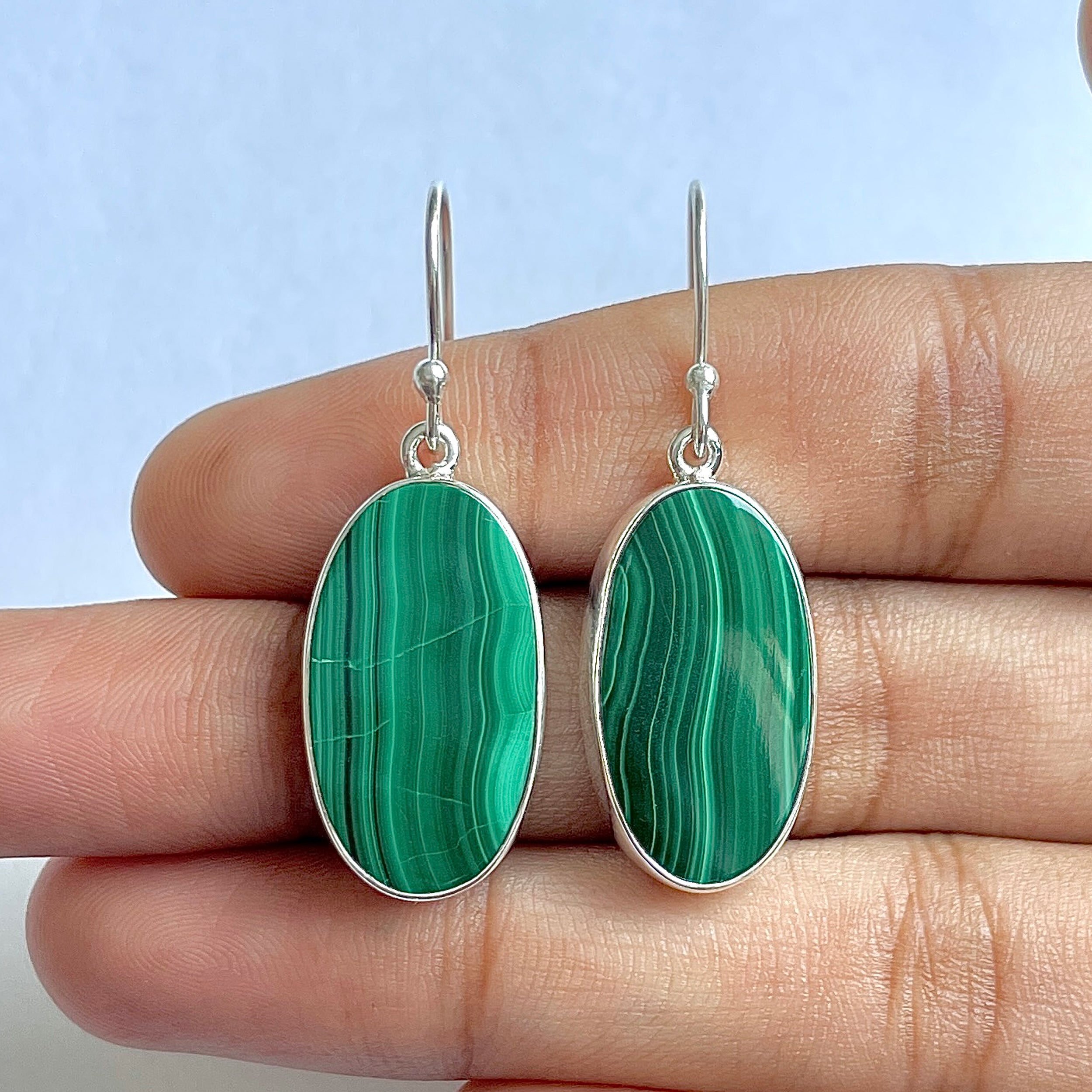 Malachite Earring-(MLC-3-11)