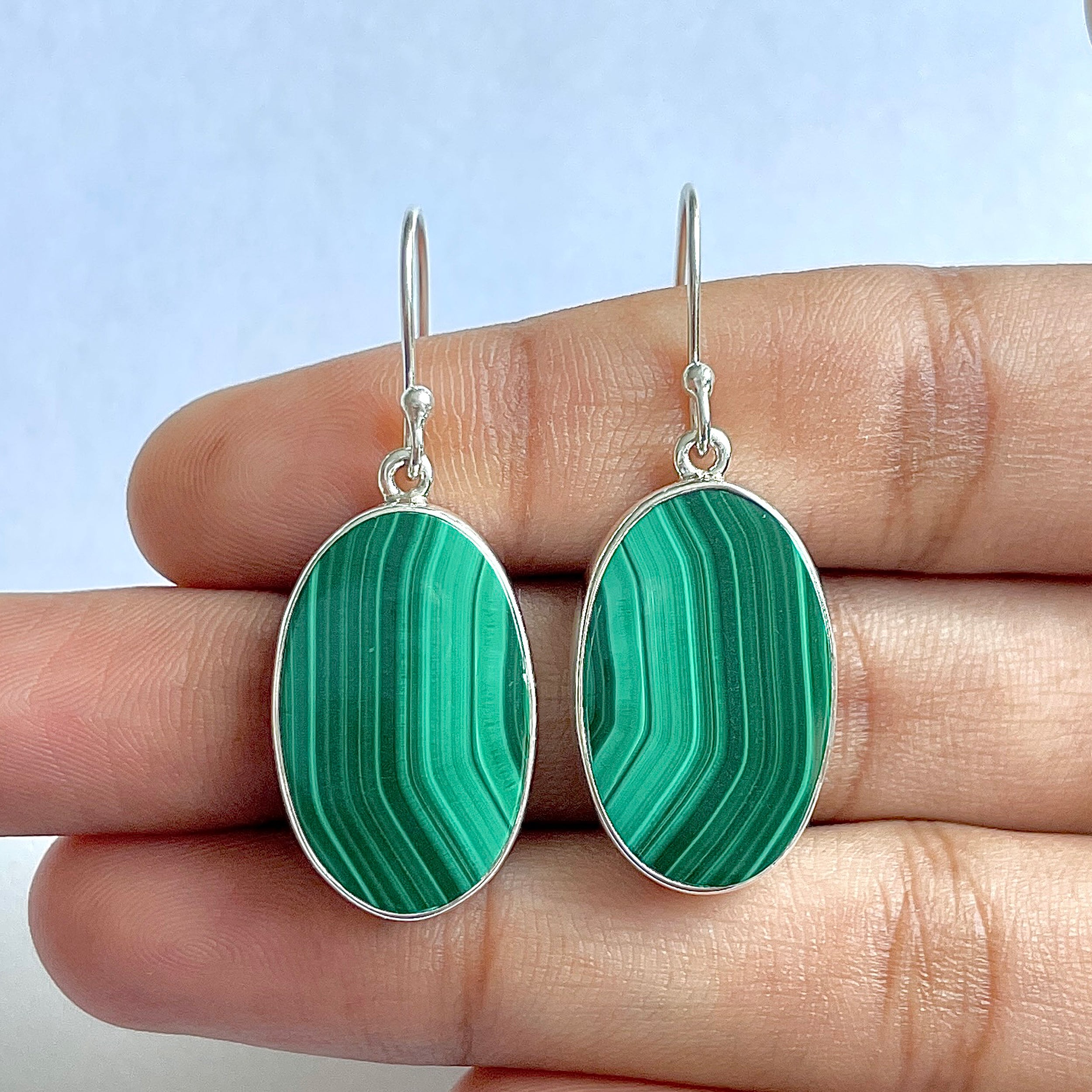 Malachite Earring-(MLC-3-12)