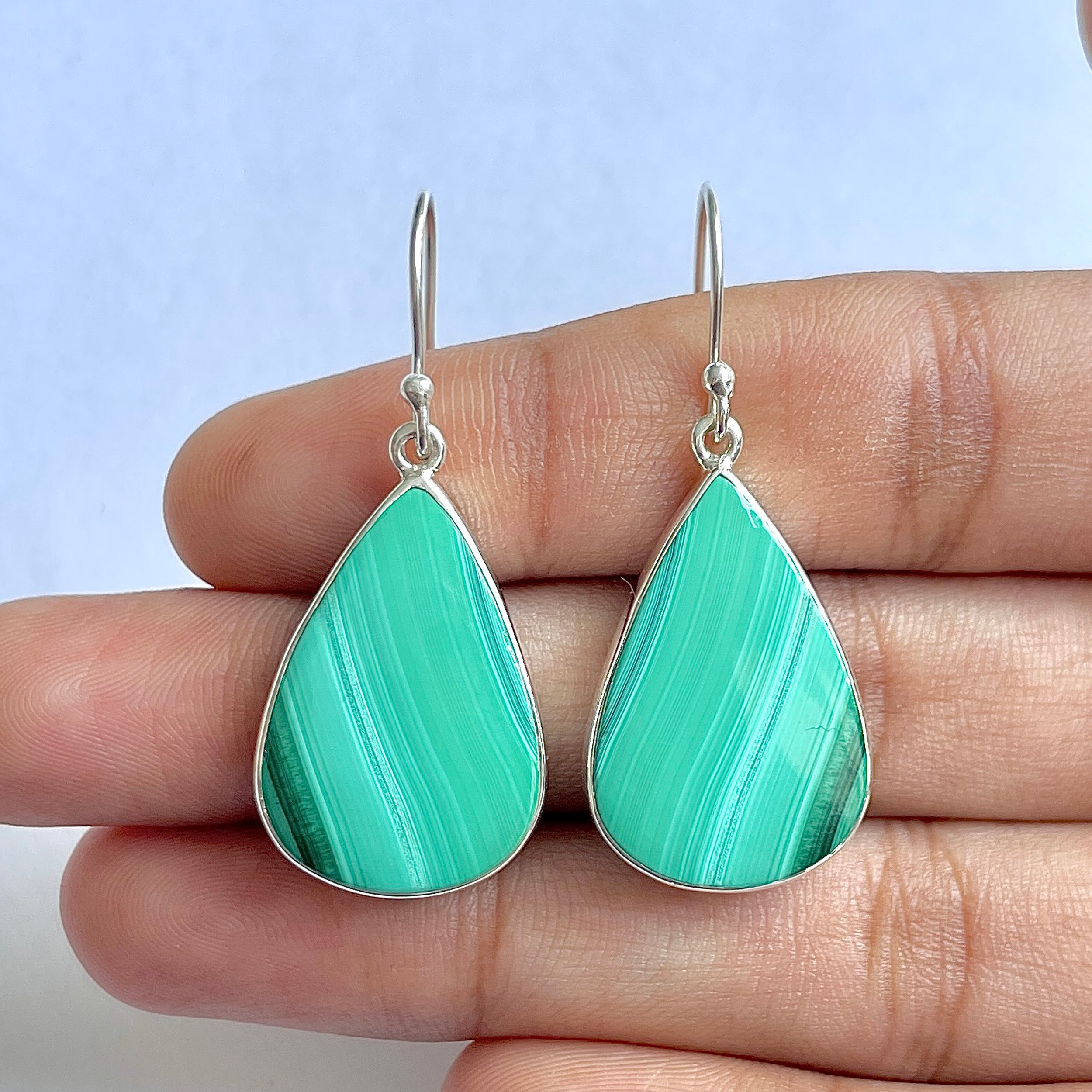 Malachite Earring-(MLC-3-13)
