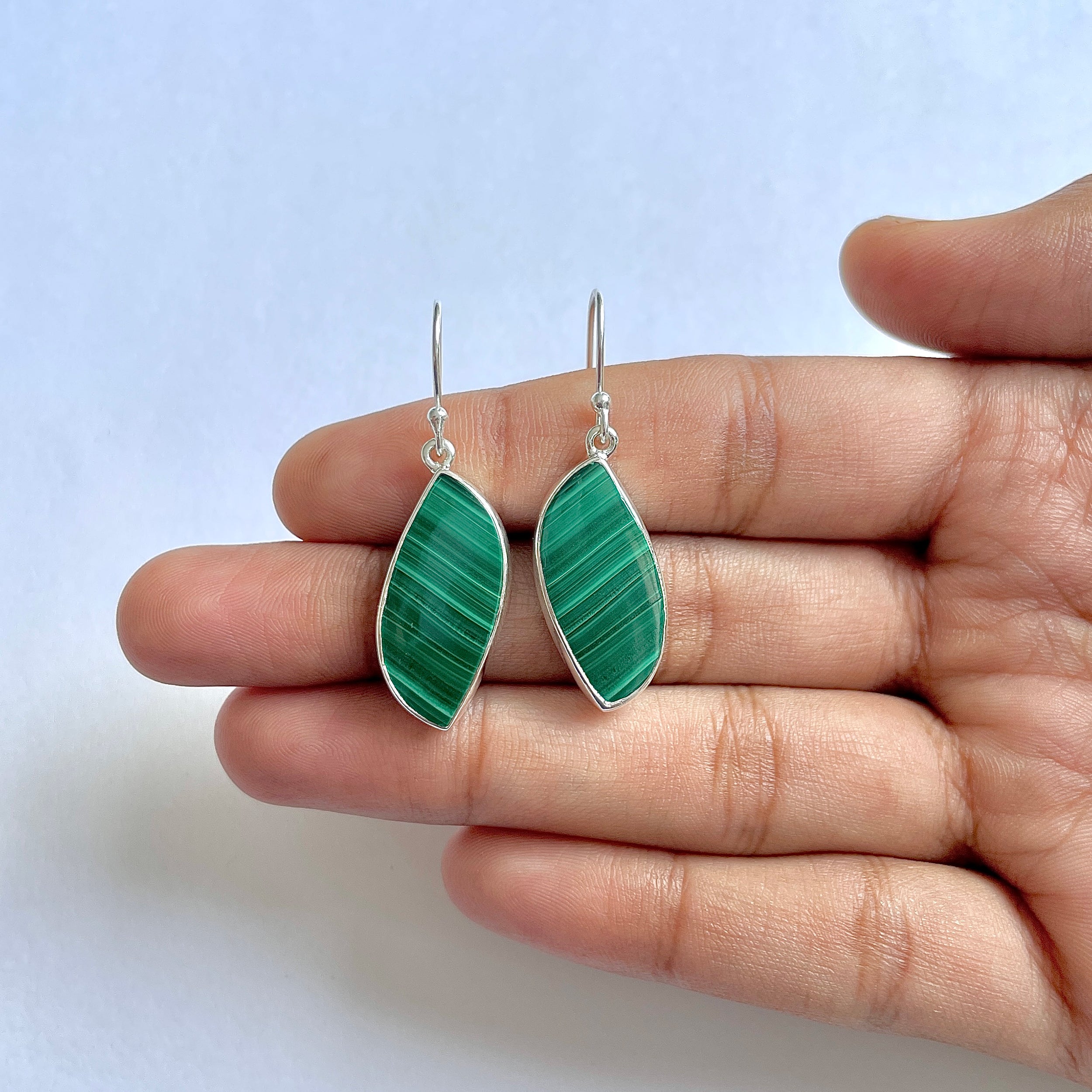 Malachite Earring-(MLC-3-16)