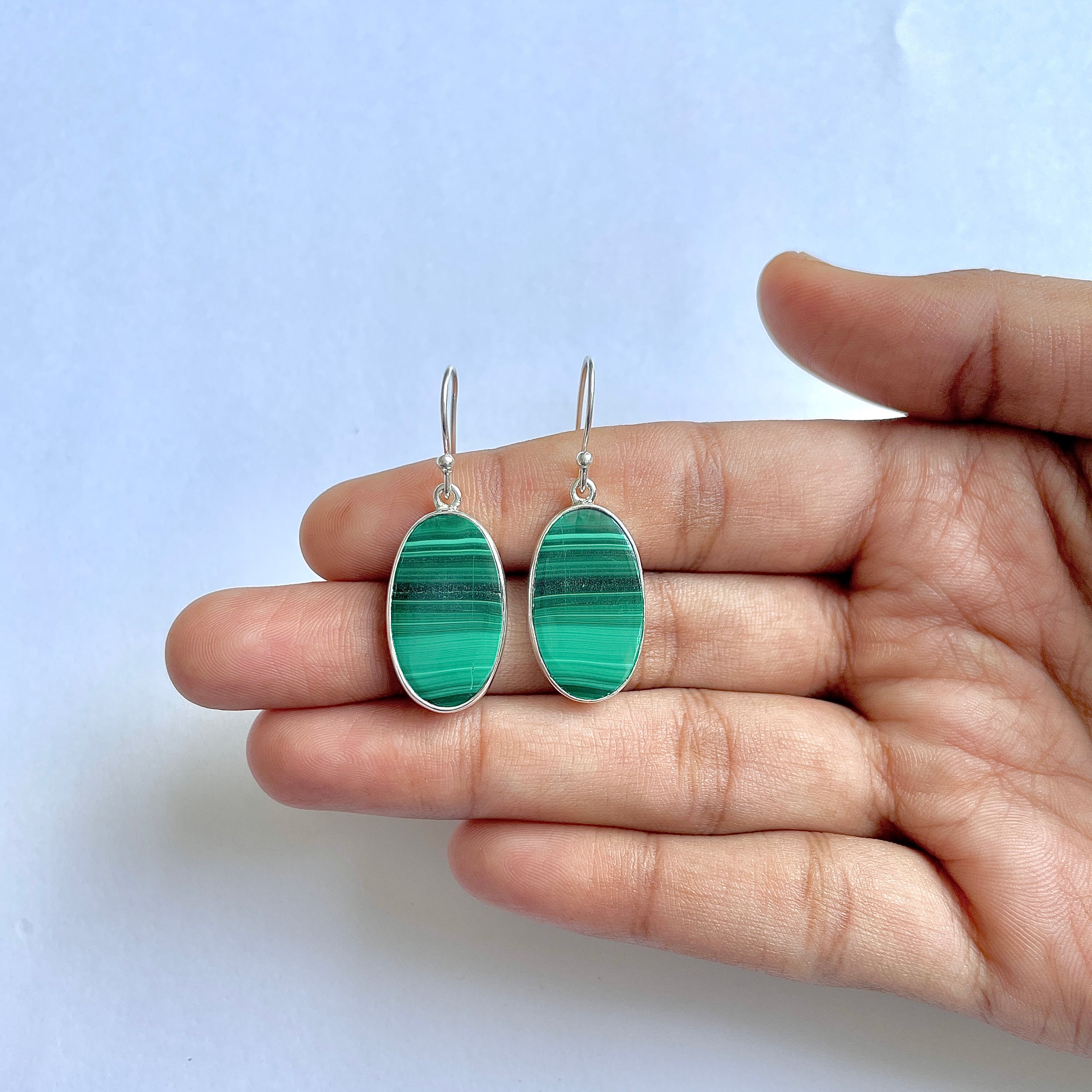 Malachite Earring-(MLC-3-2)