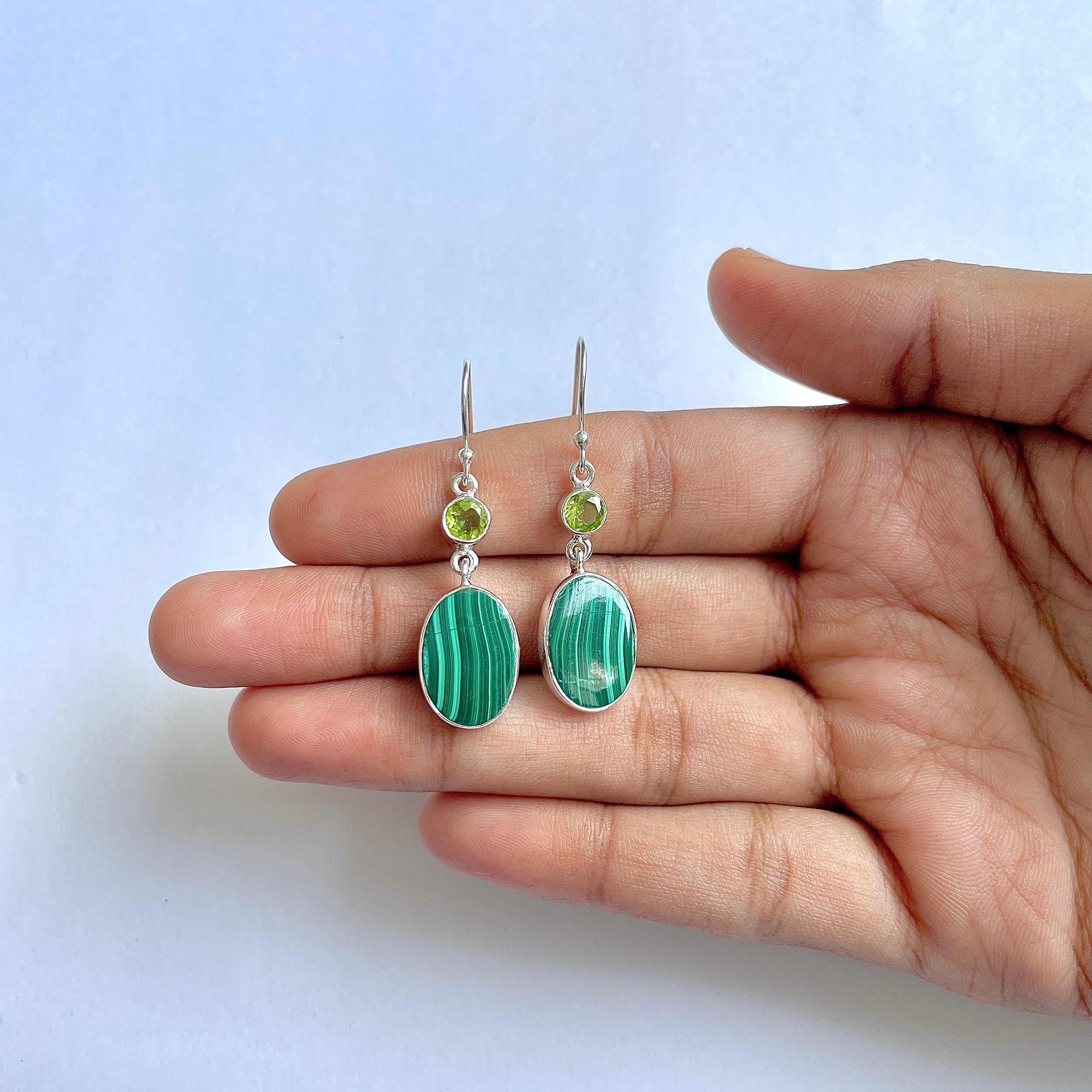 Malachite Earring-(MLC-3-4)