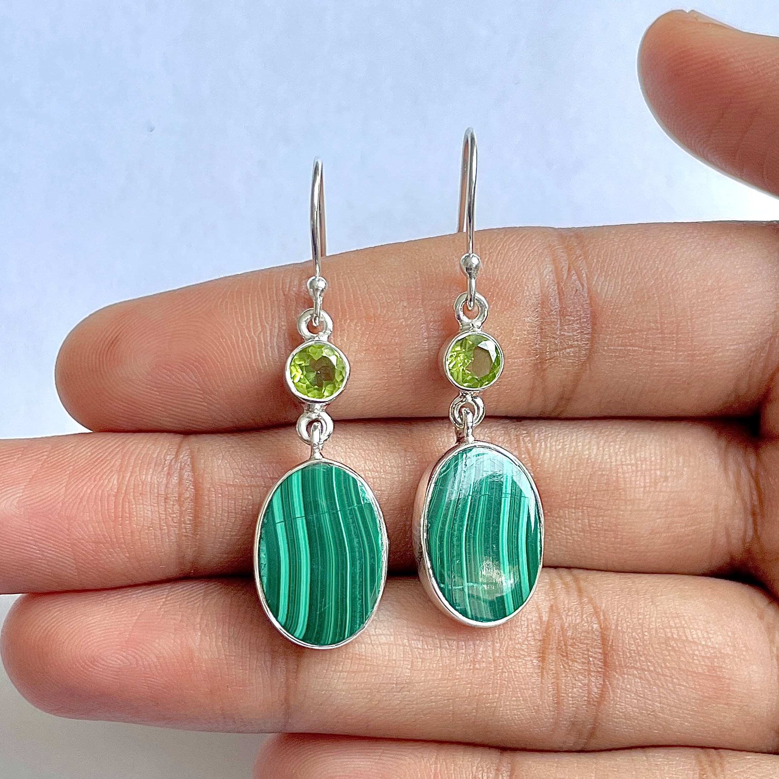 Malachite Earring-(MLC-3-4)