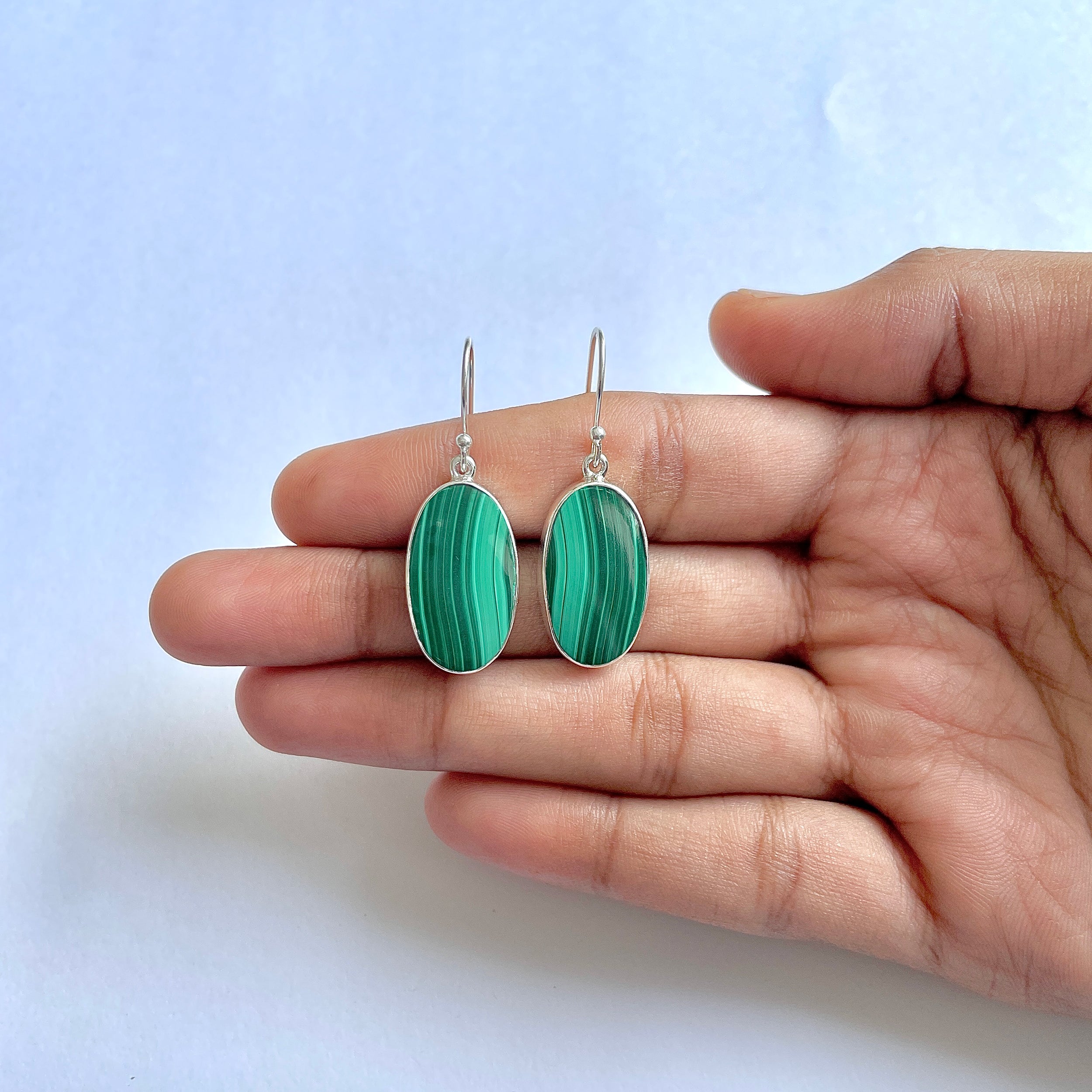 Malachite Earring-(MLC-3-5)