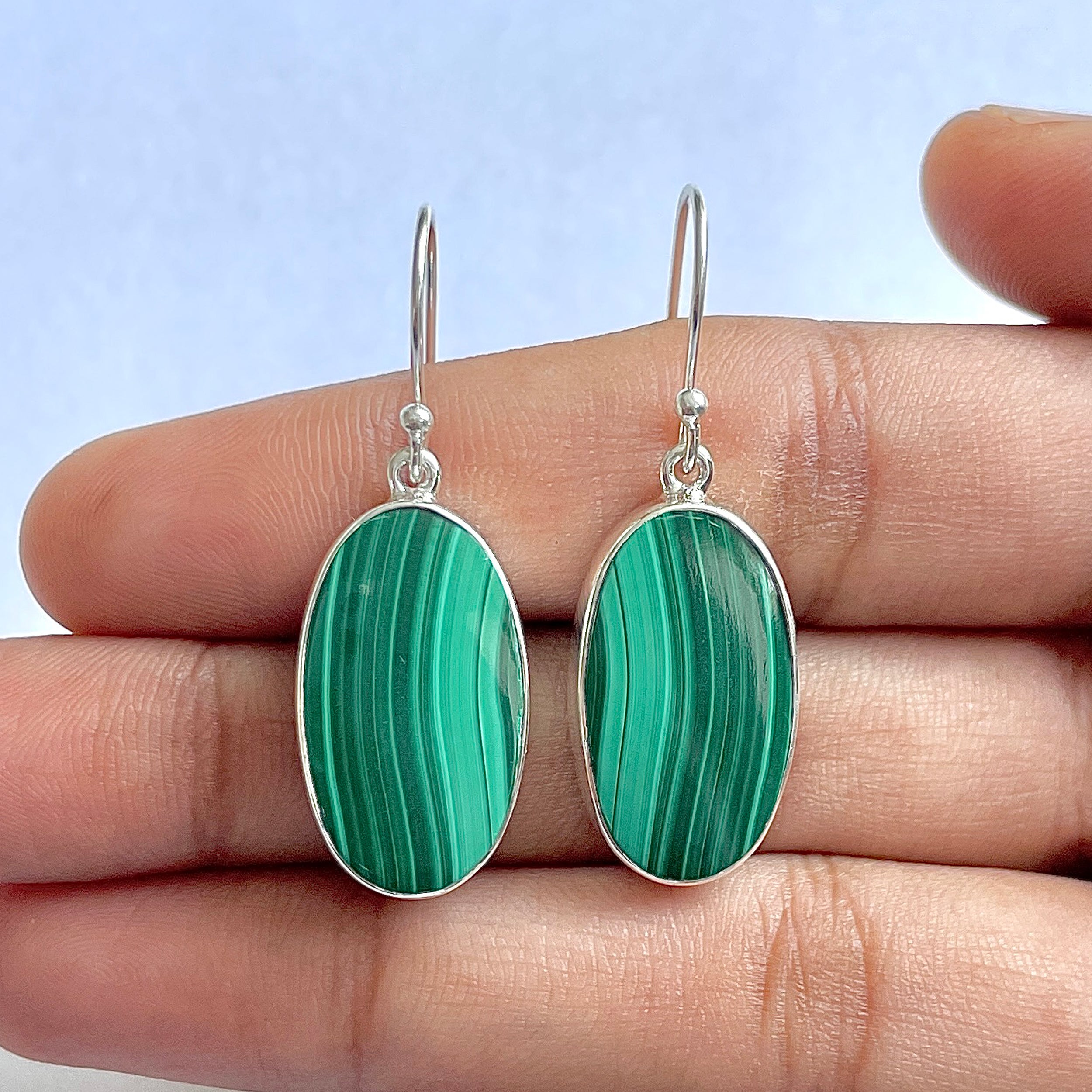 Malachite Earring-(MLC-3-5)