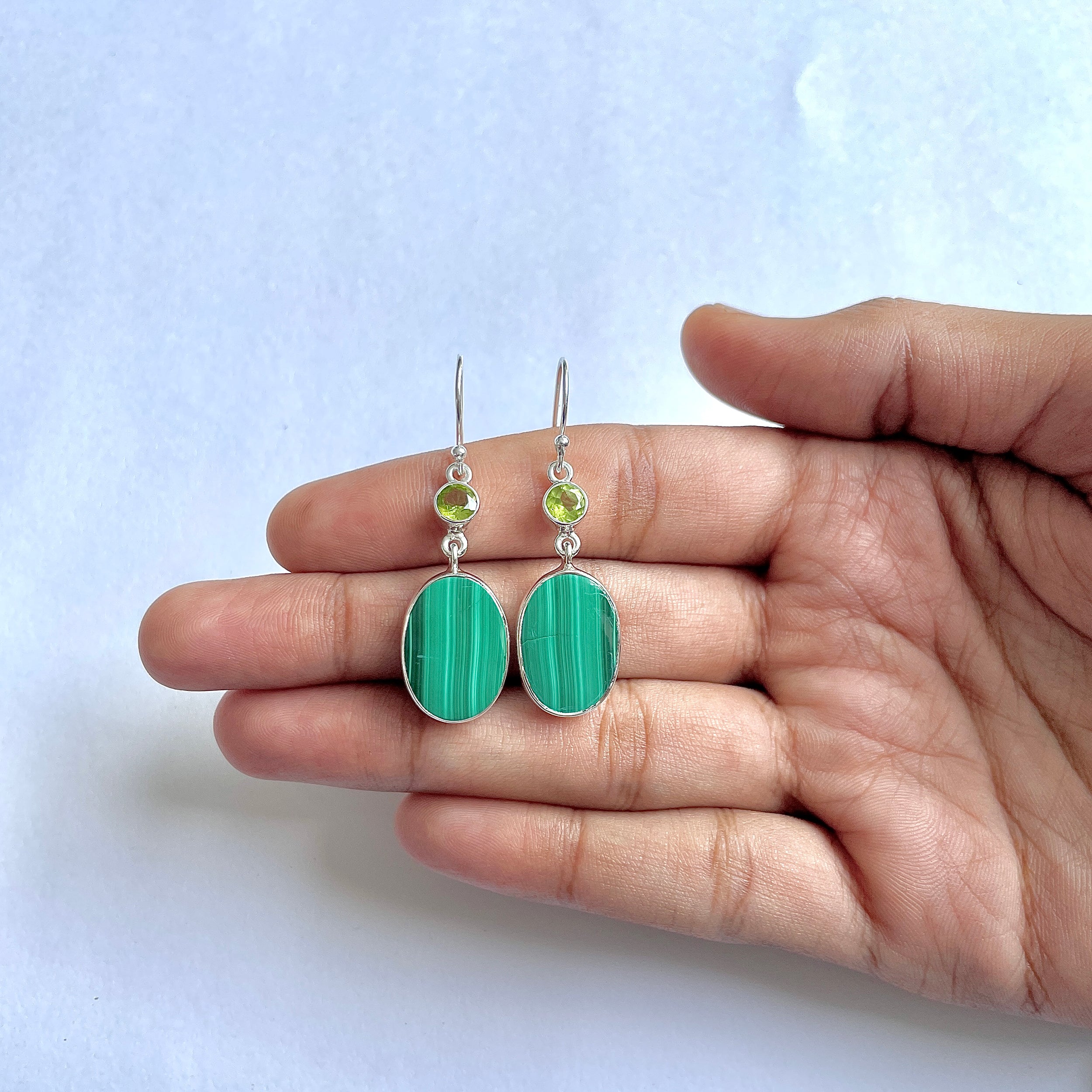 Malachite Earring-(MLC-3-6)