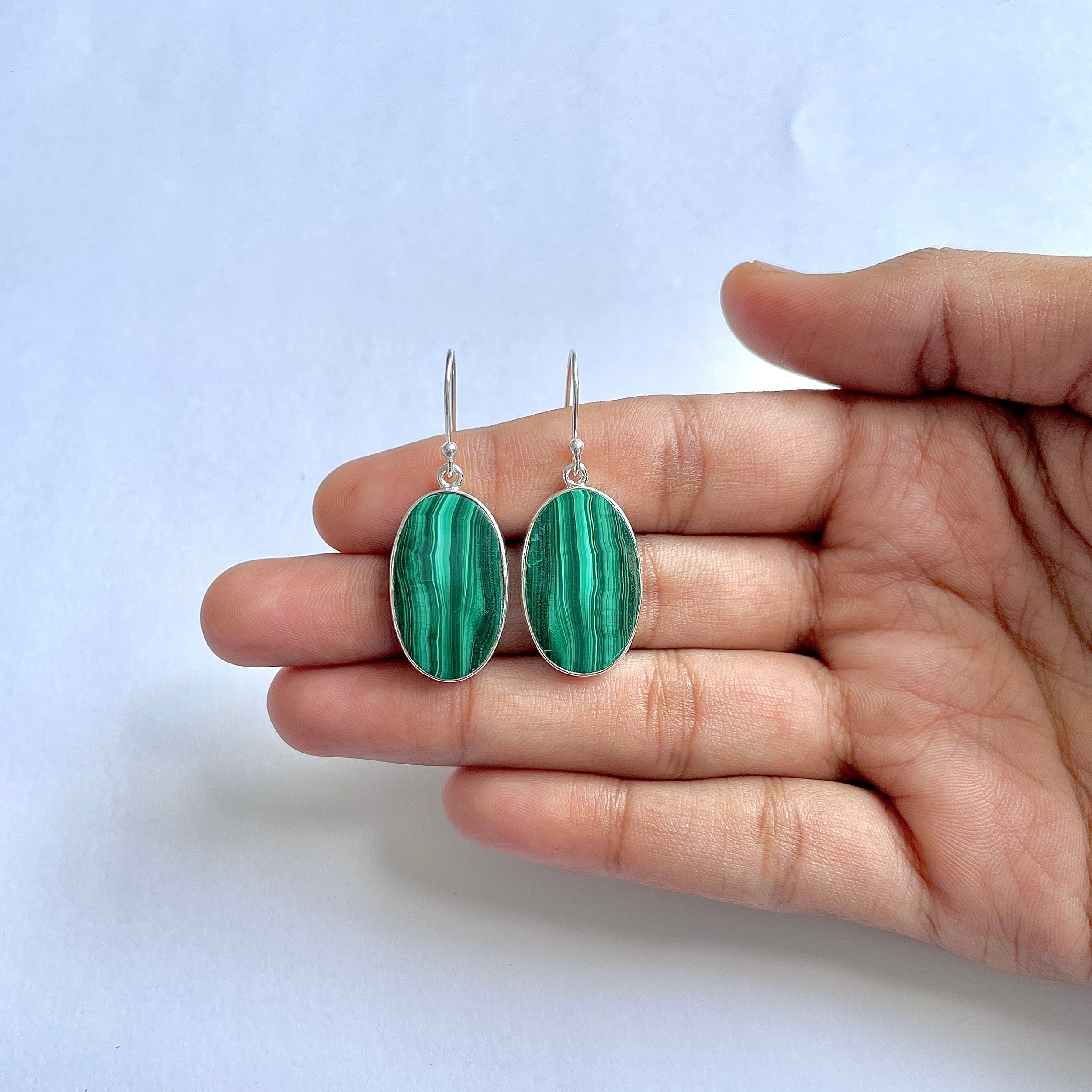 Malachite Earring-(MLC-3-7)