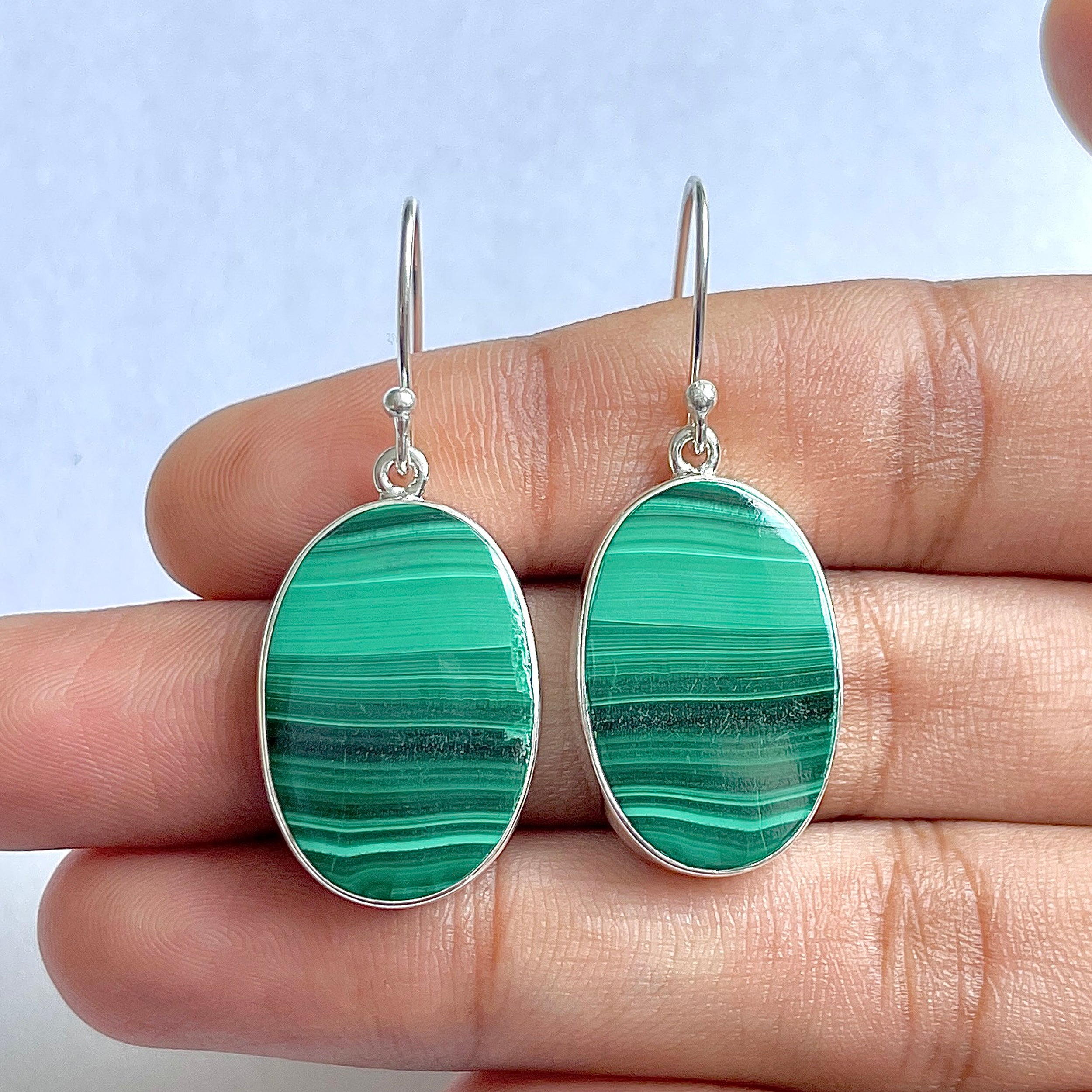 Malachite Earring-(MLC-3-8)