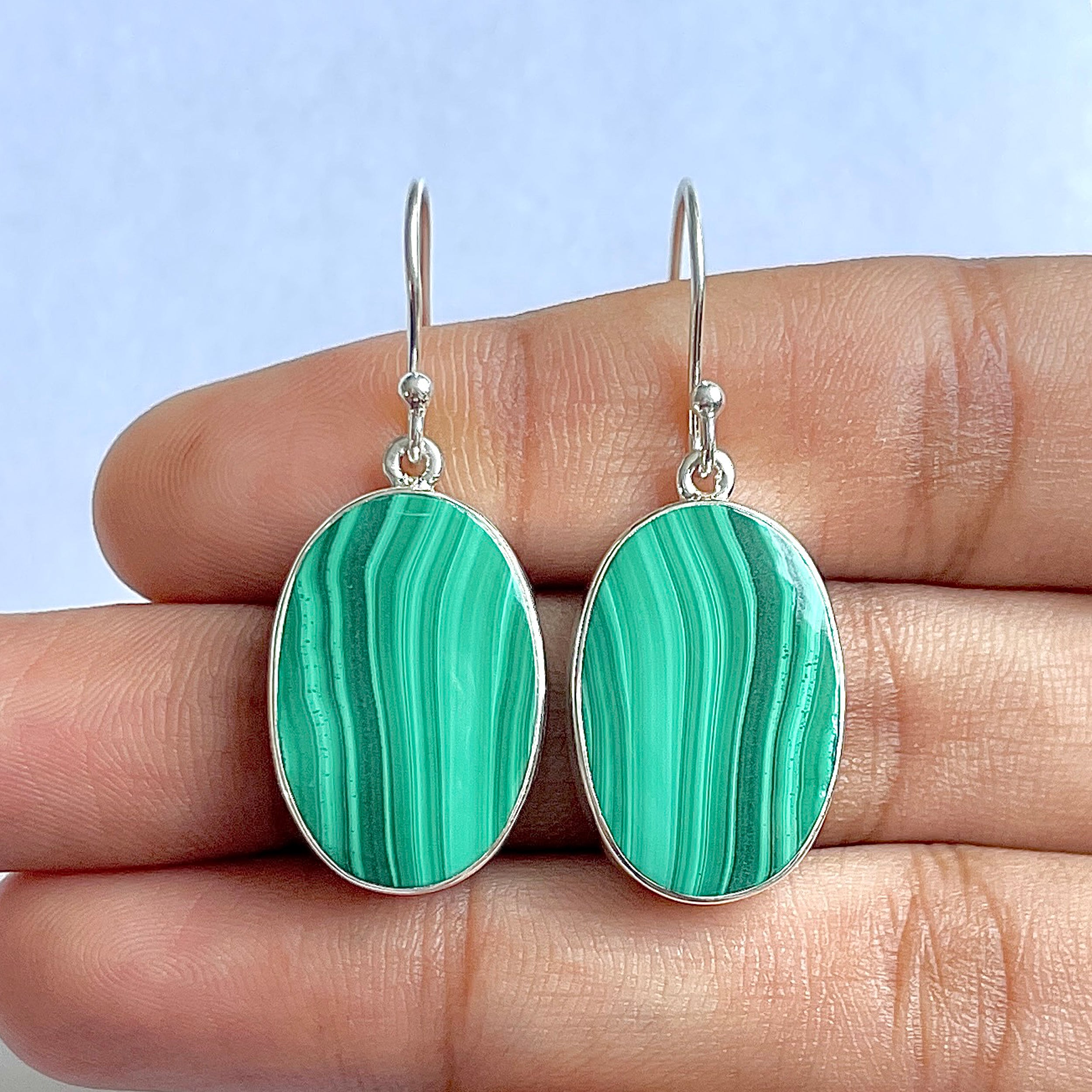 Malachite Earring-(MLC-3-9)