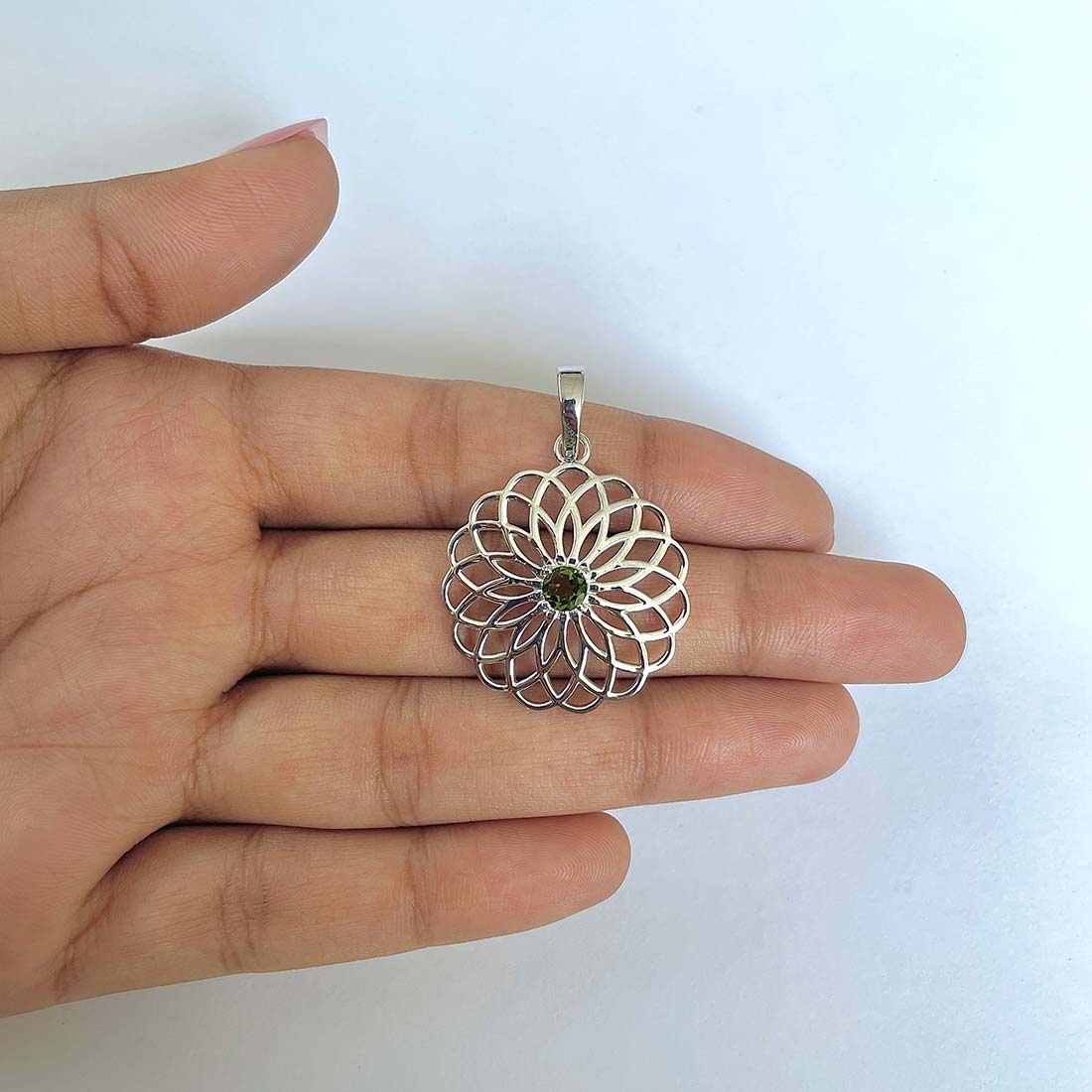 Moldavite Pendant-(MLD-RDN-177-A)