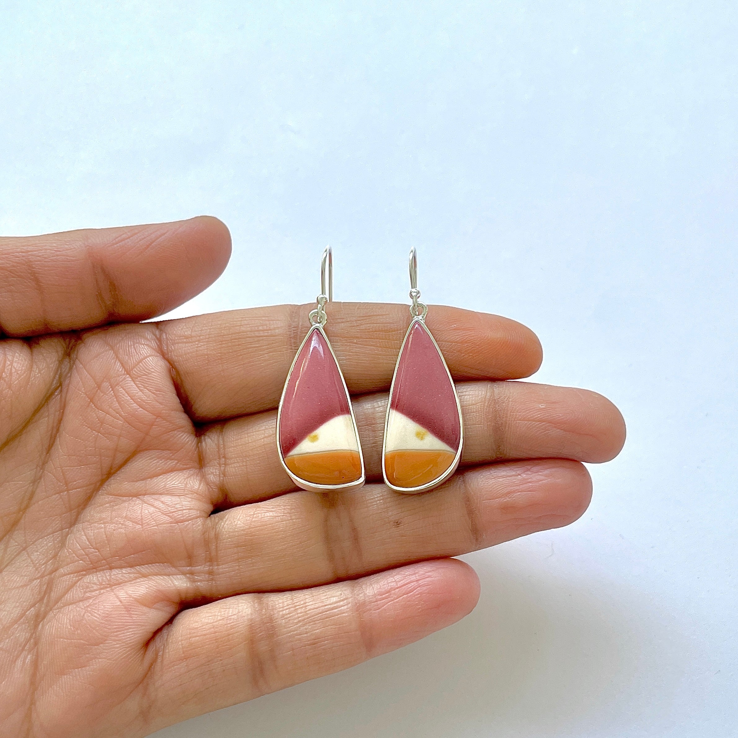 Mookaite Earring-(MOK-3-1)