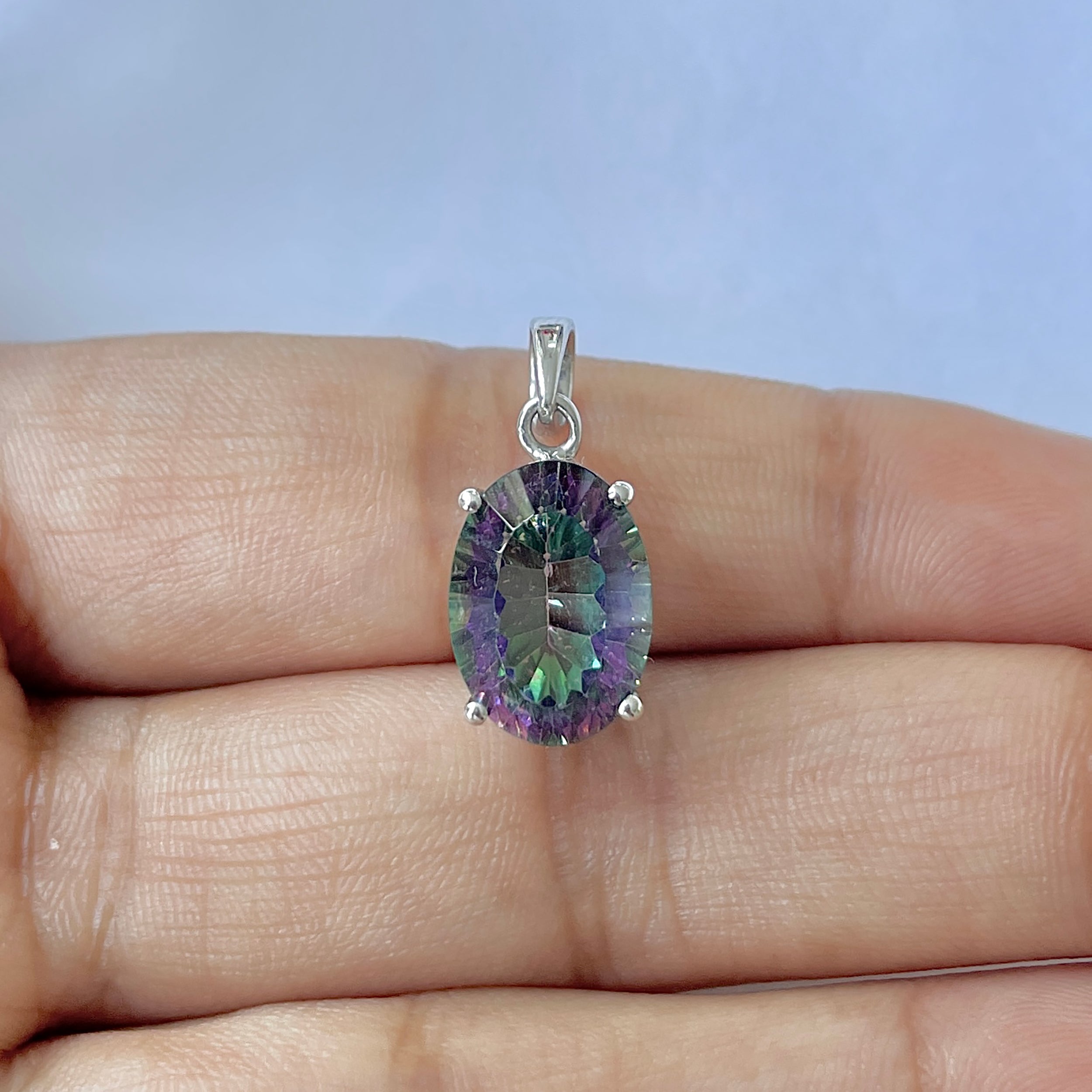 Mystic Topaz Pendant-(MST-RDP-478)