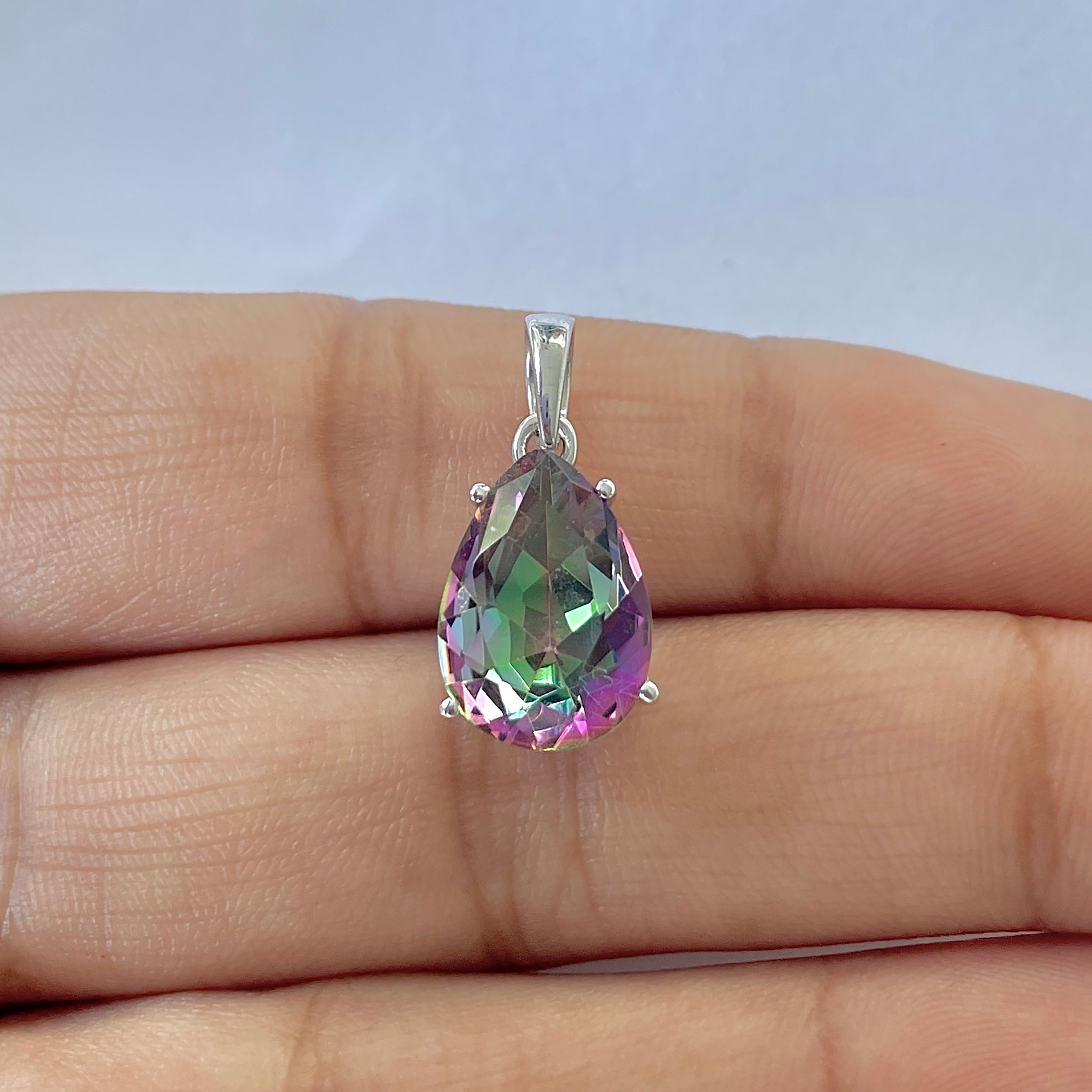 Mystic Topaz Pendant-(MST-RDP-483)