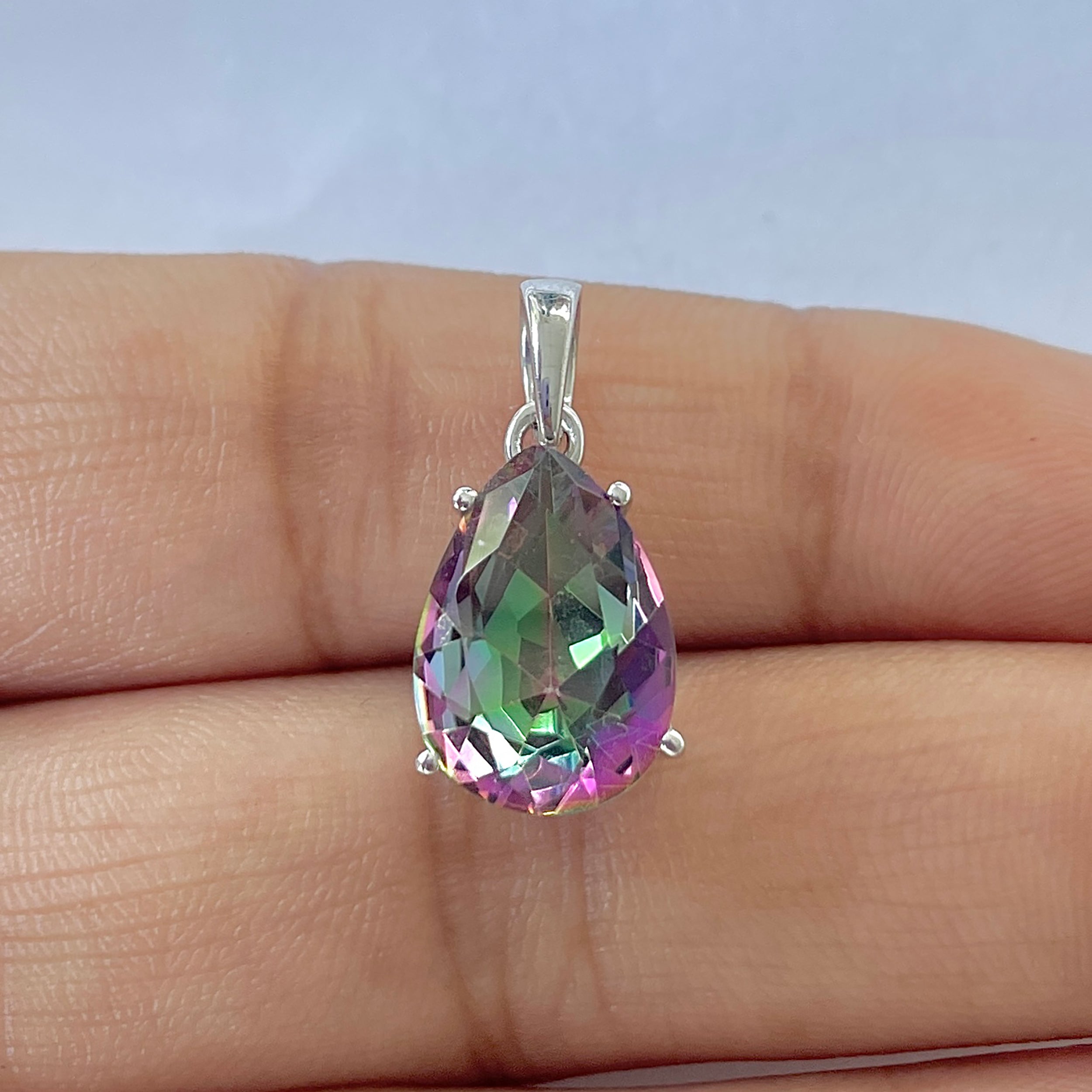 Mystic Topaz Pendant-(MST-RDP-483)