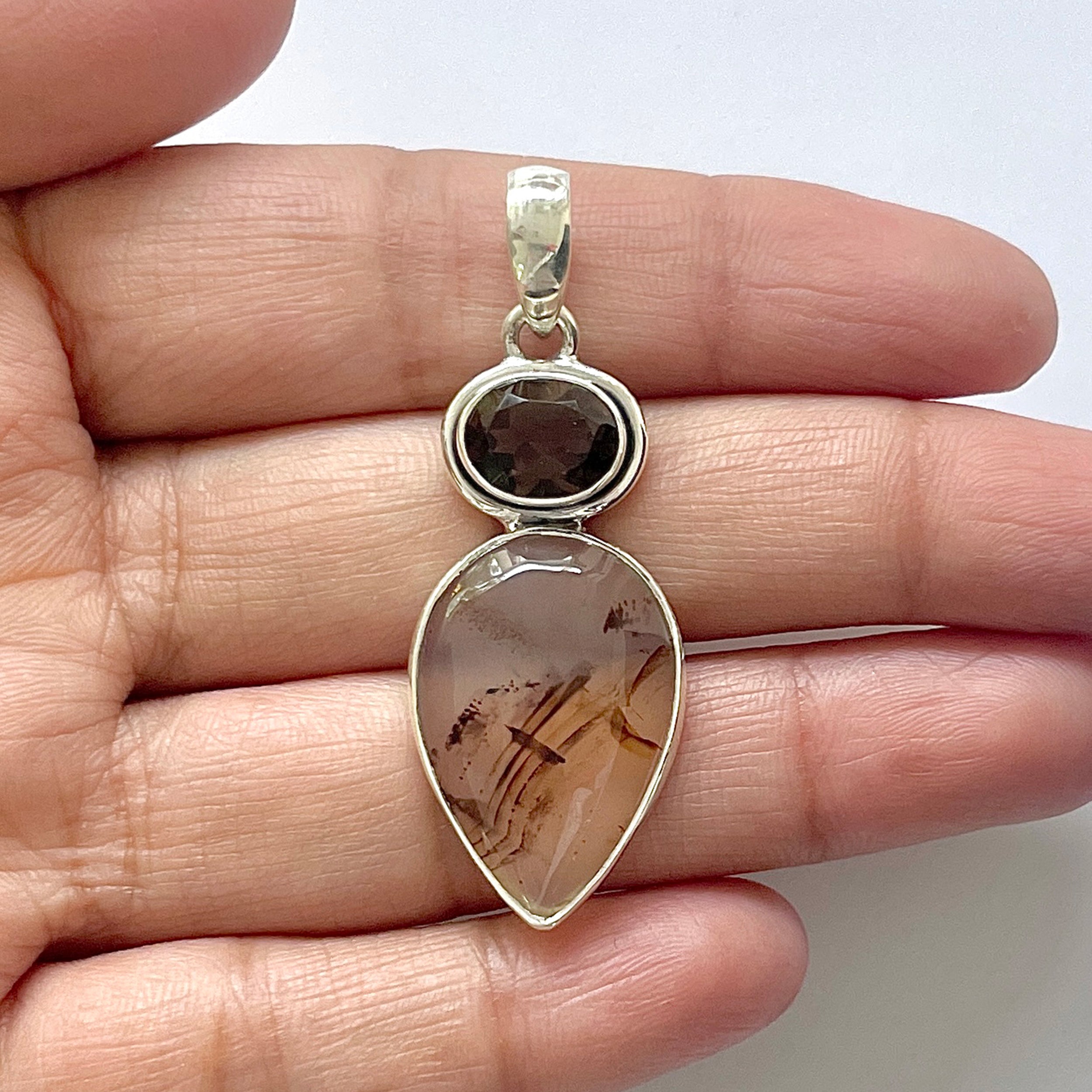 Montana Agate Pendant-(MTA-1-1)