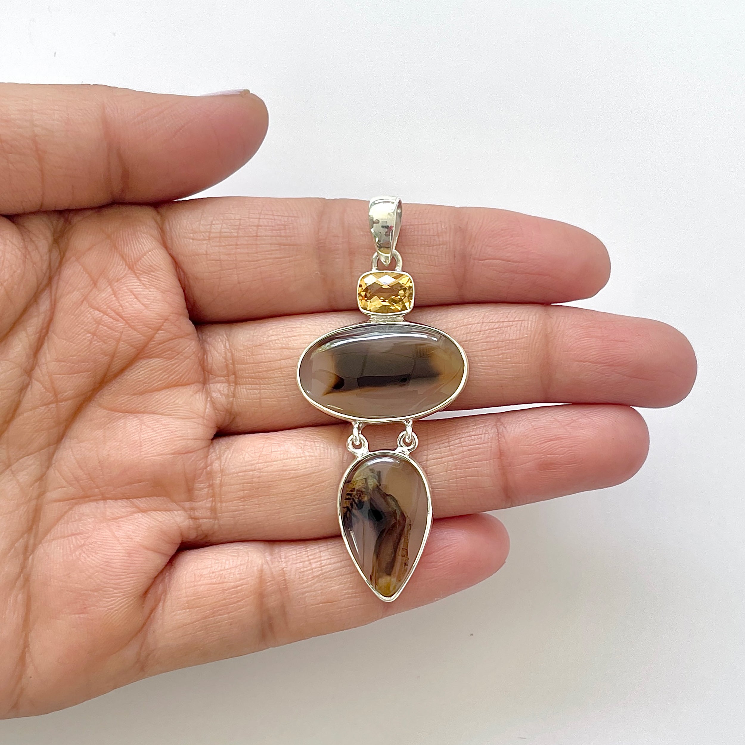 Montana Agate Pendant-(MTA-1-100)