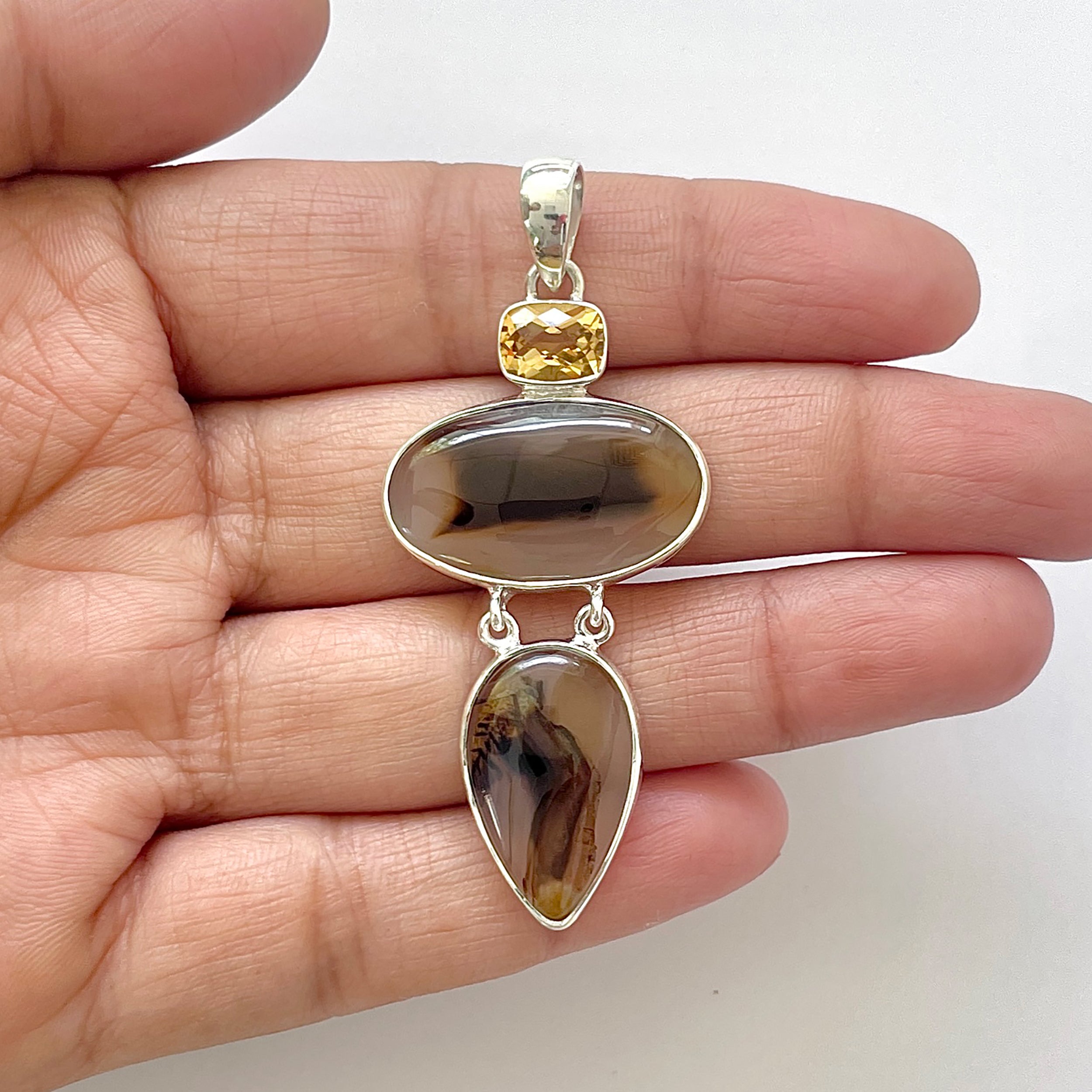 Montana Agate Pendant-(MTA-1-100)