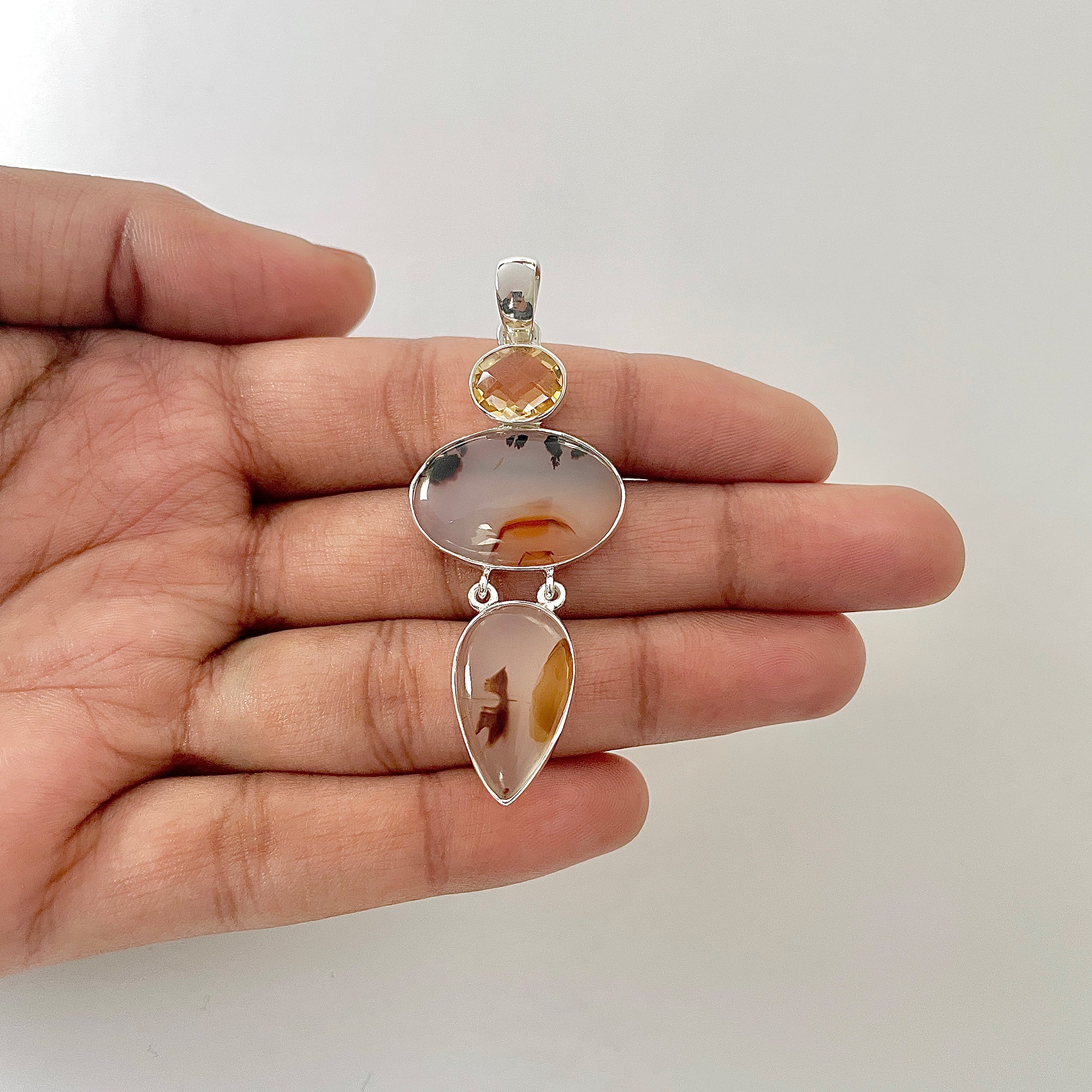 Montana Agate Pendant-(MTA-1-101)