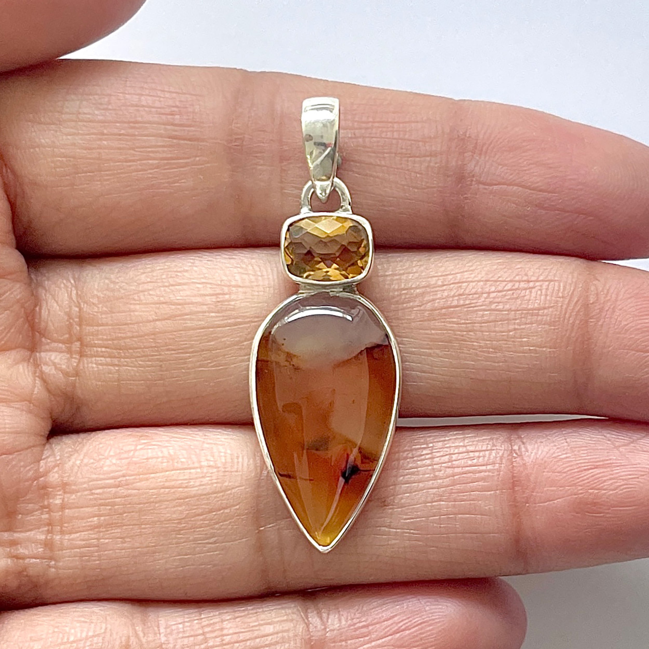 Montana Agate Pendant-(MTA-1-17)