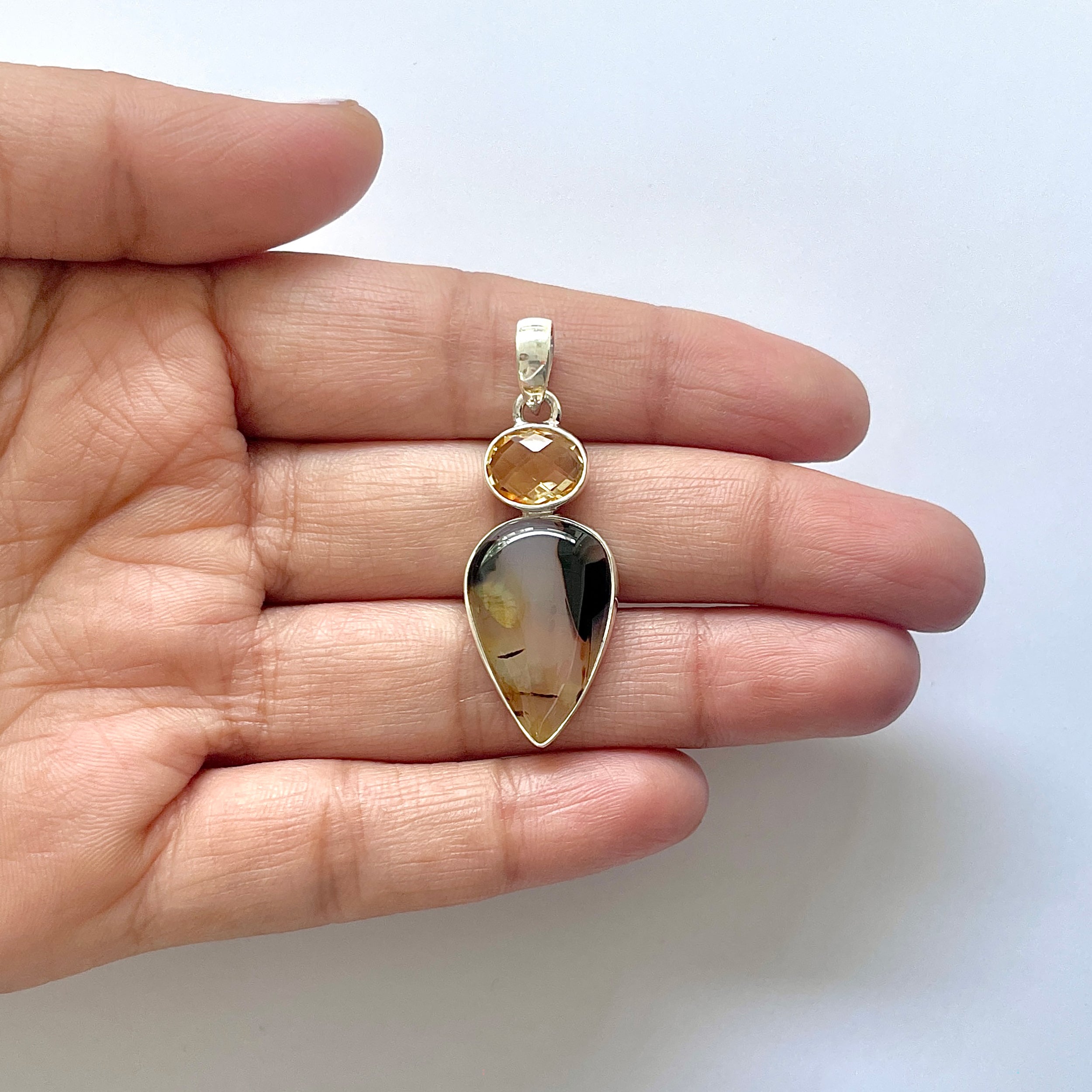 Montana Agate Pendant-(MTA-1-18)