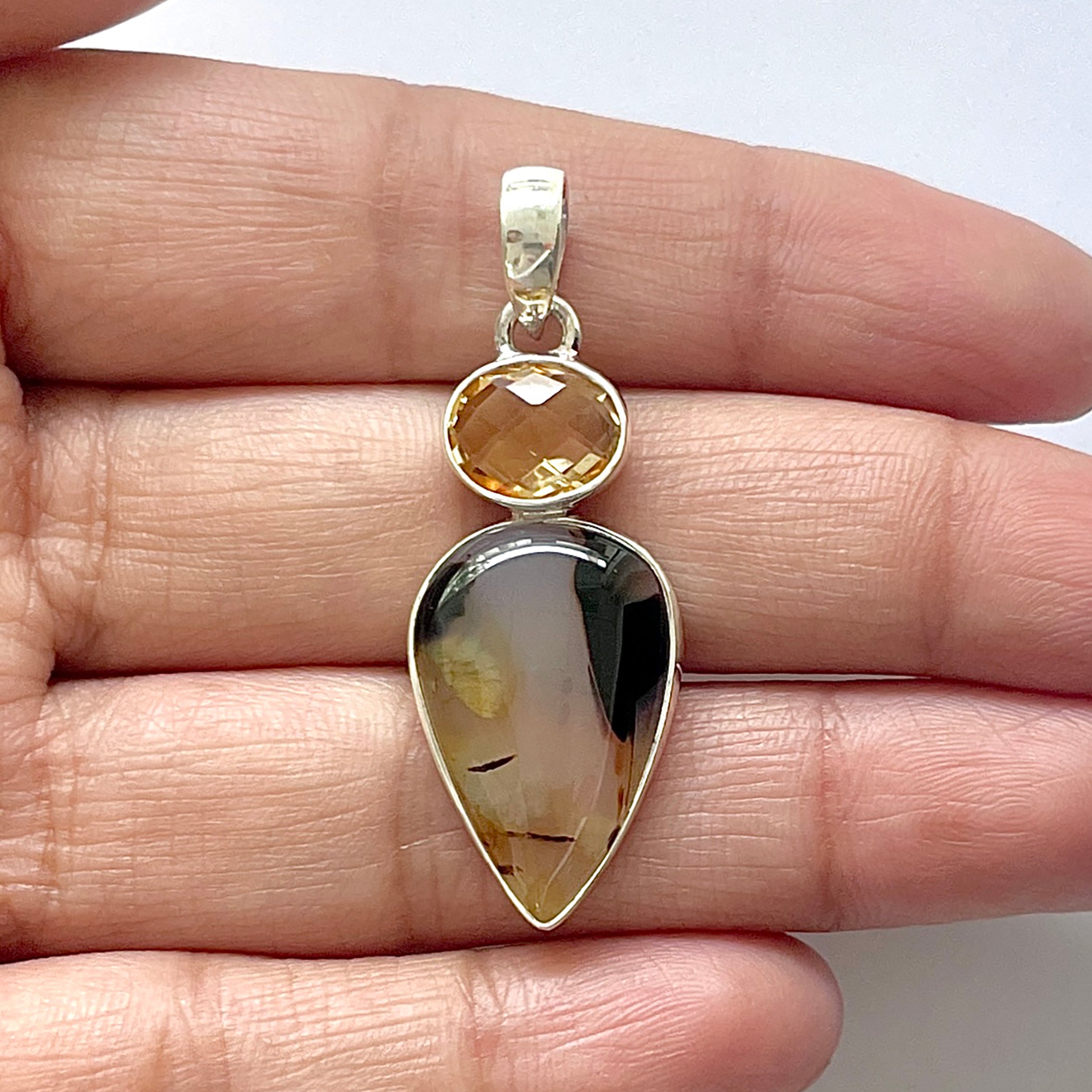 Montana Agate Pendant-(MTA-1-18)