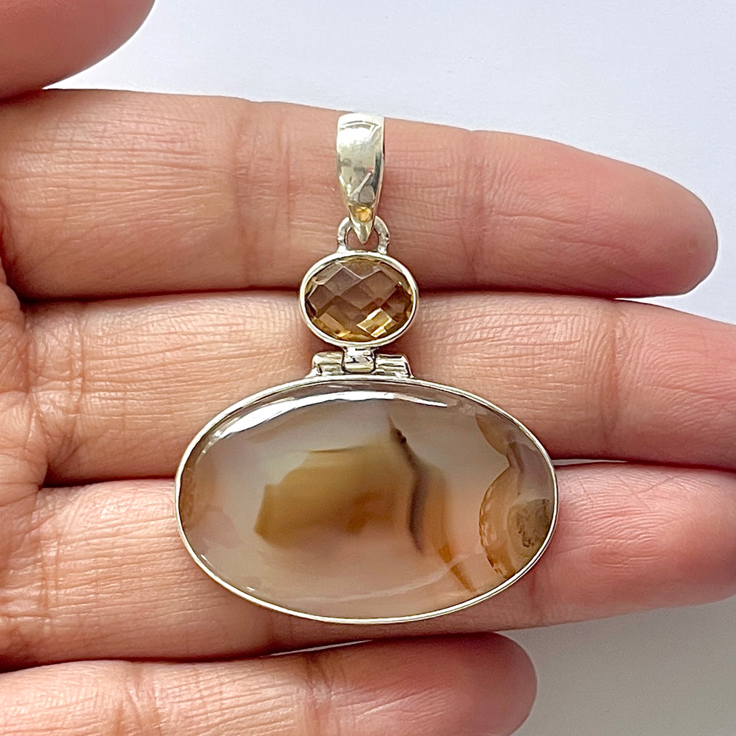 Montana Agate Pendant-(MTA-1-20)
