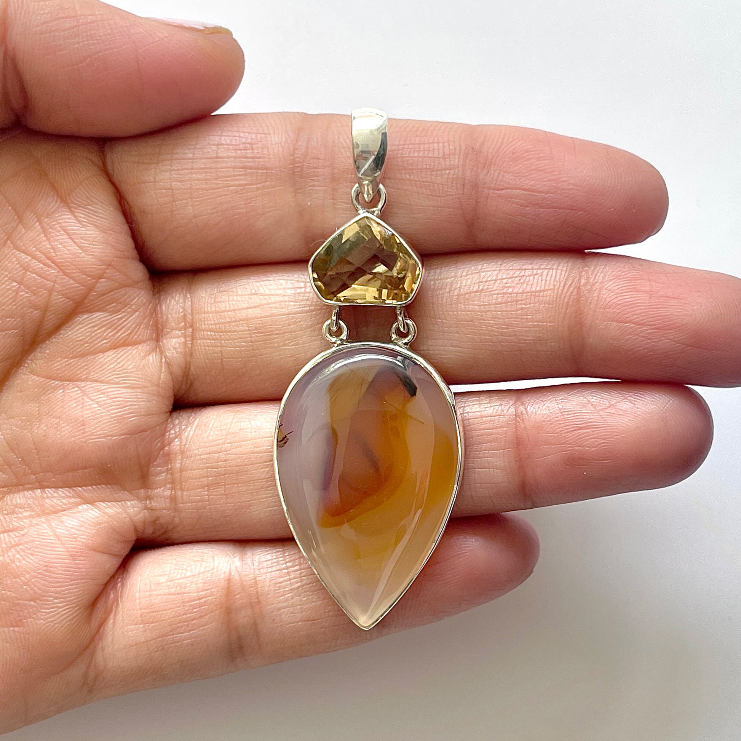 Montana Agate Pendant-(MTA-1-26)