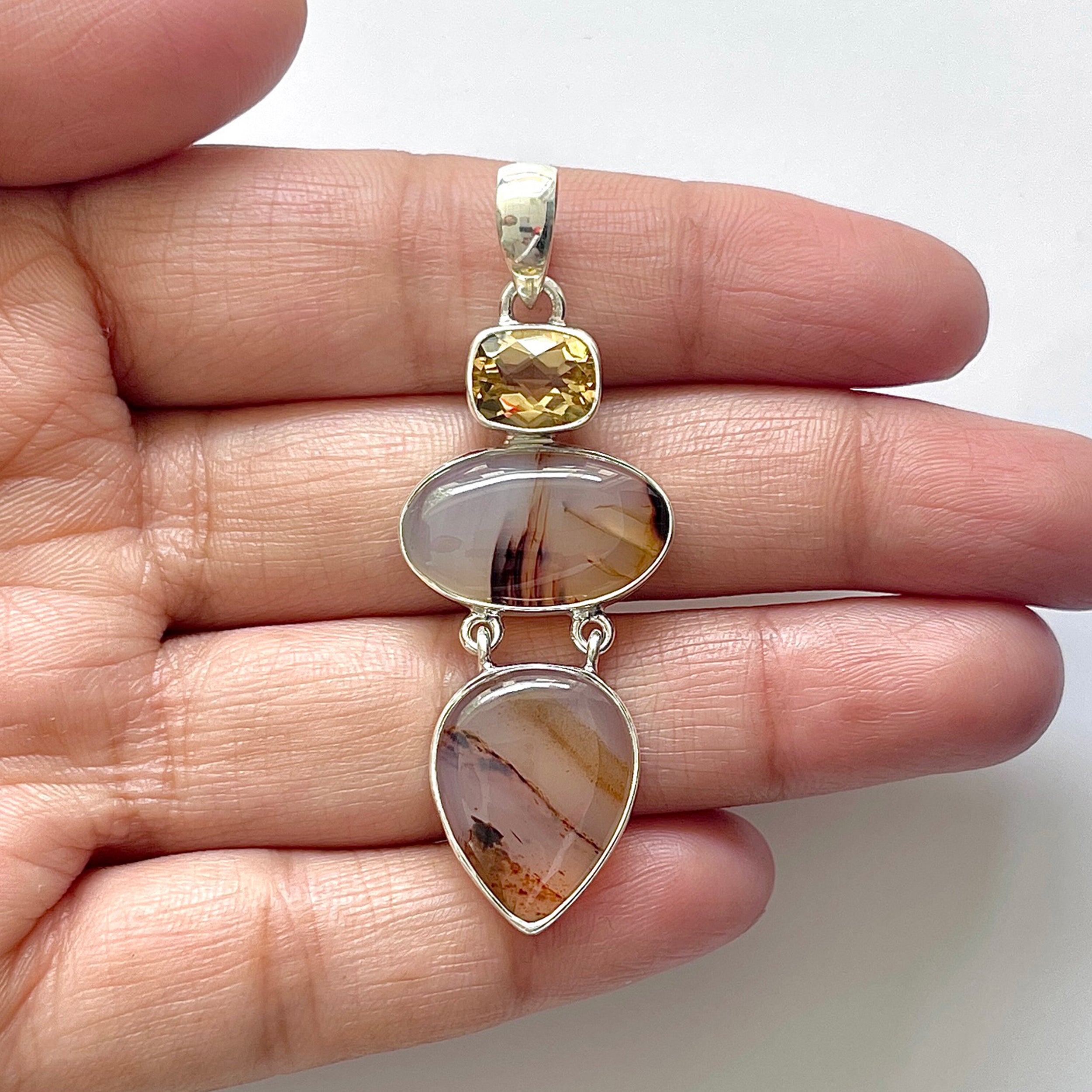 Montana Agate Pendant-(MTA-1-39)