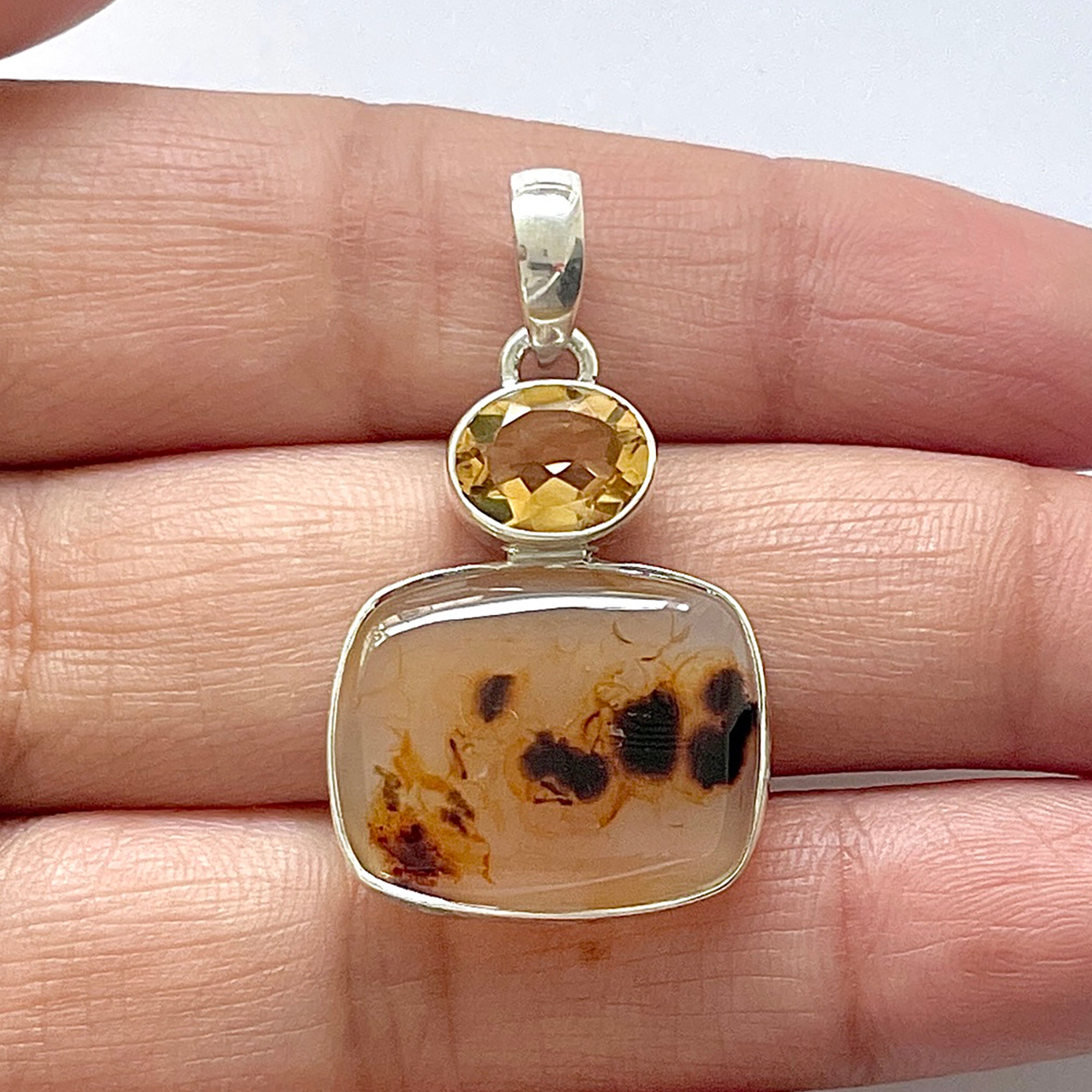 Montana Agate Pendant-(MTA-1-4)