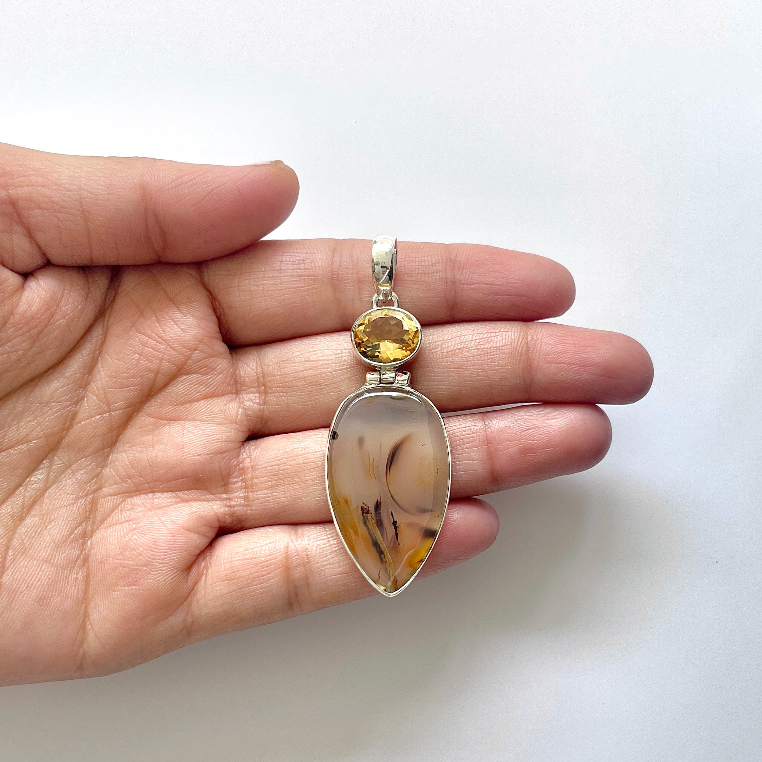 Montana Agate Pendant-(MTA-1-46)