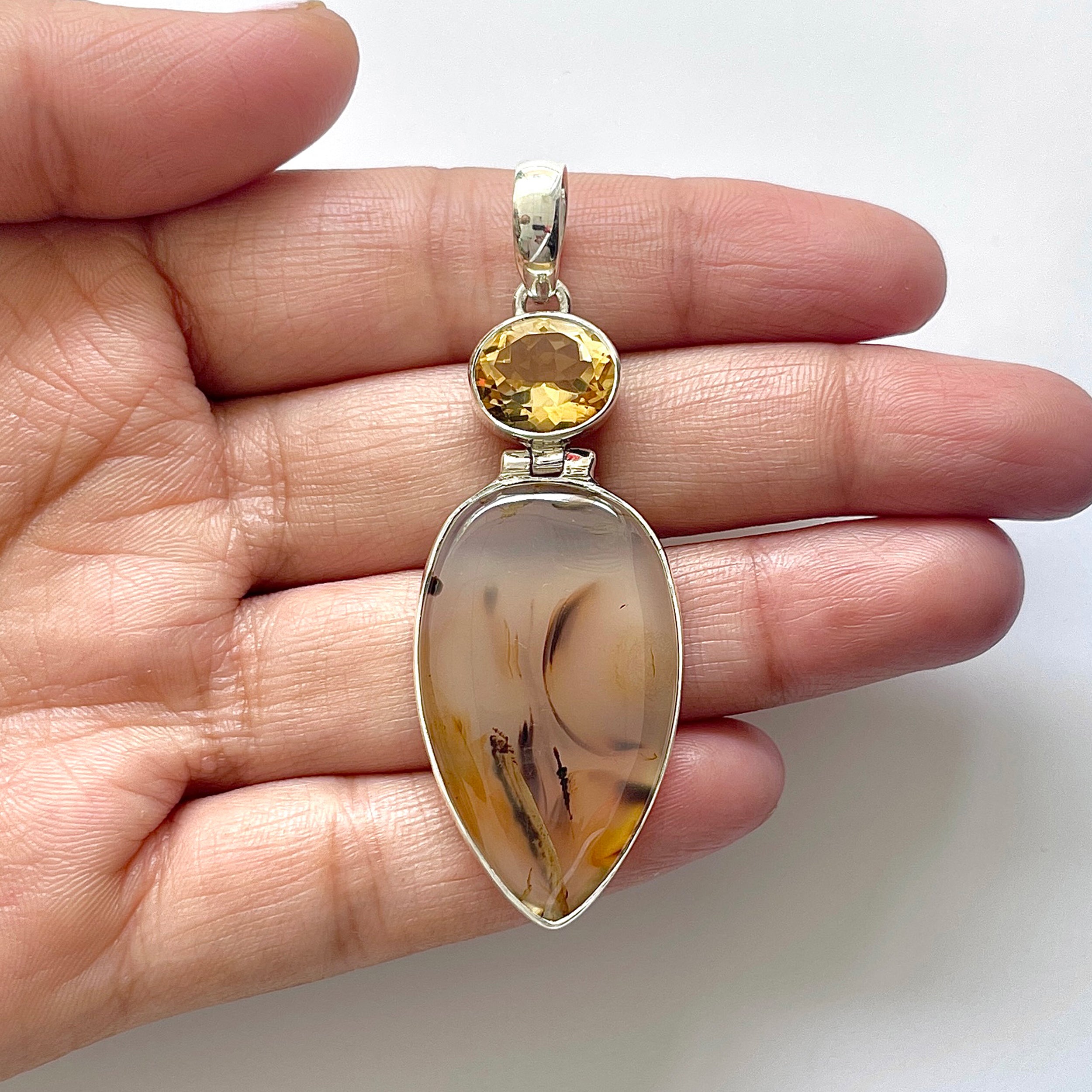 Montana Agate Pendant-(MTA-1-46)