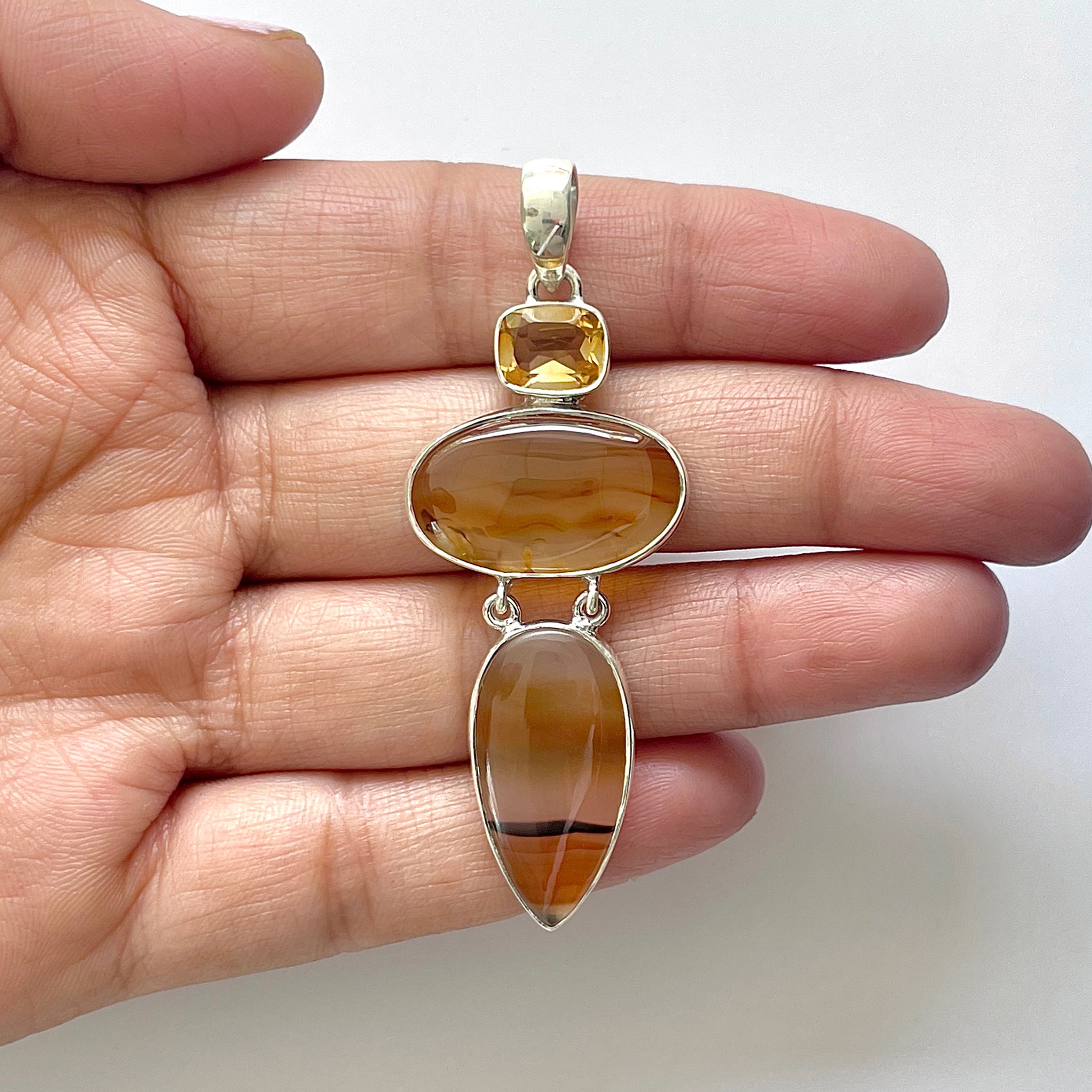 Montana Agate Pendant-(MTA-1-48)