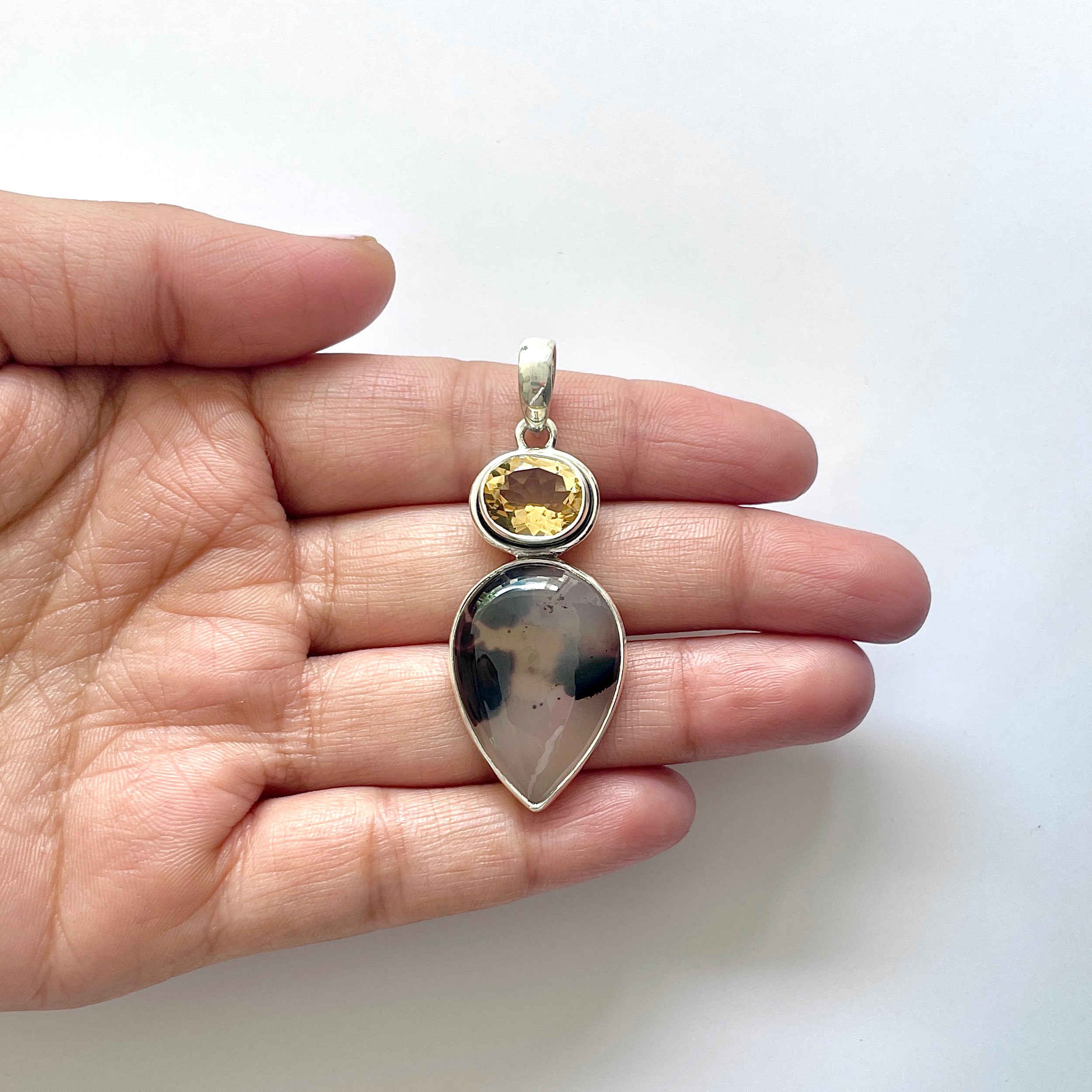 Montana Agate Pendant-(MTA-1-57)